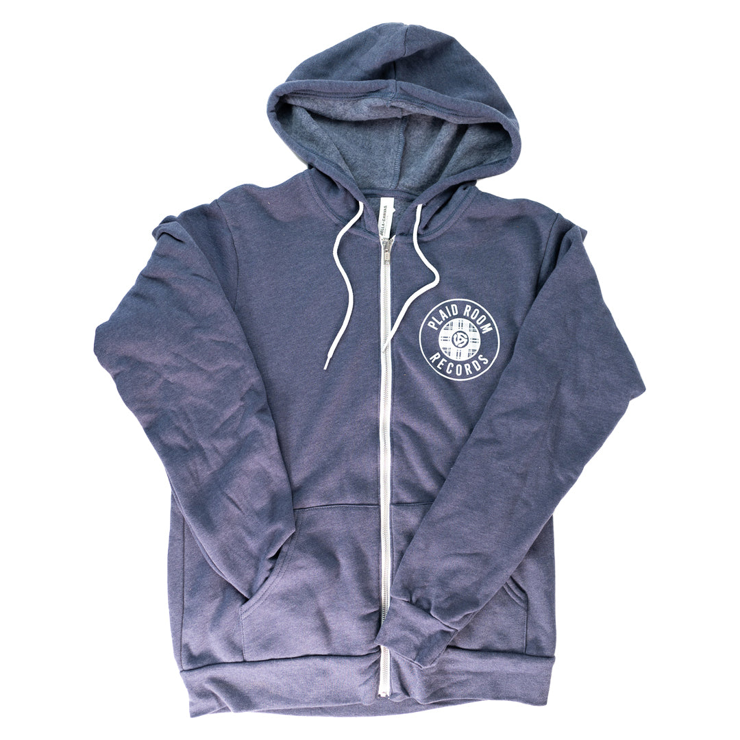 Plaid Room Zip-Up Hoodie - Heather Blue