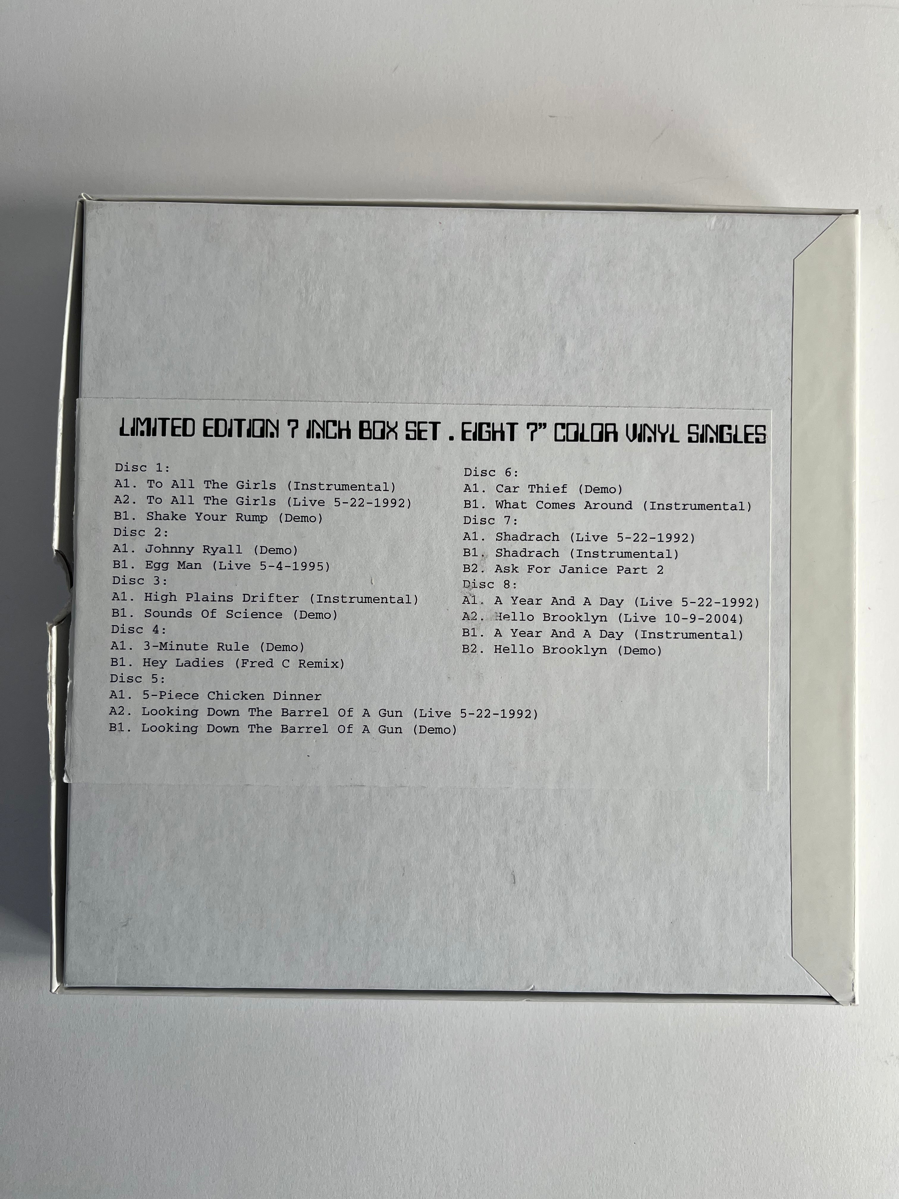 Beastie Boys - Paul's Boutique Unofficial LImited Colored Vinyl 7" Box Set