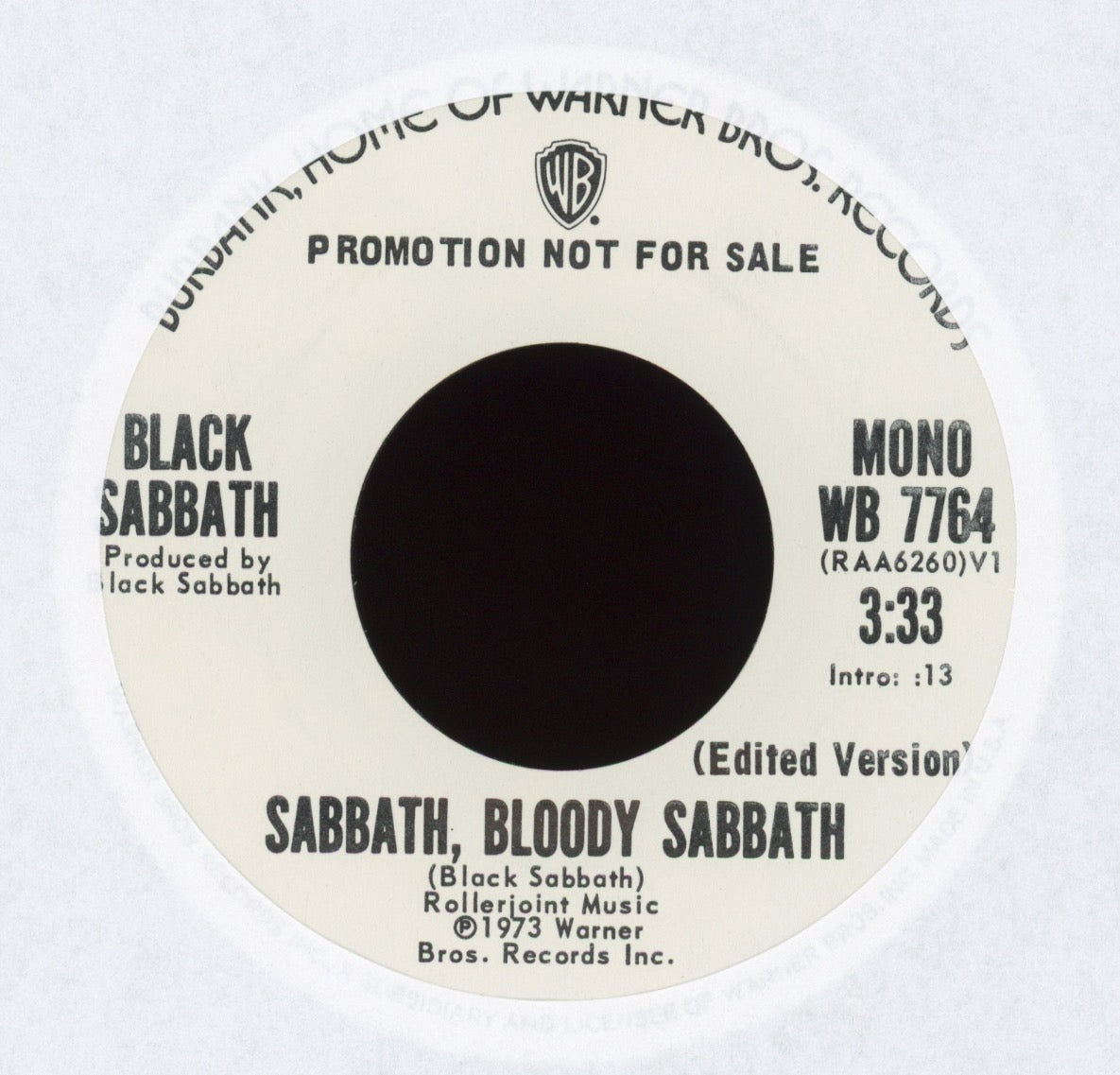 Black Sabbath - Sabbath, Bloody Sabbath on Warner Bros Promo
