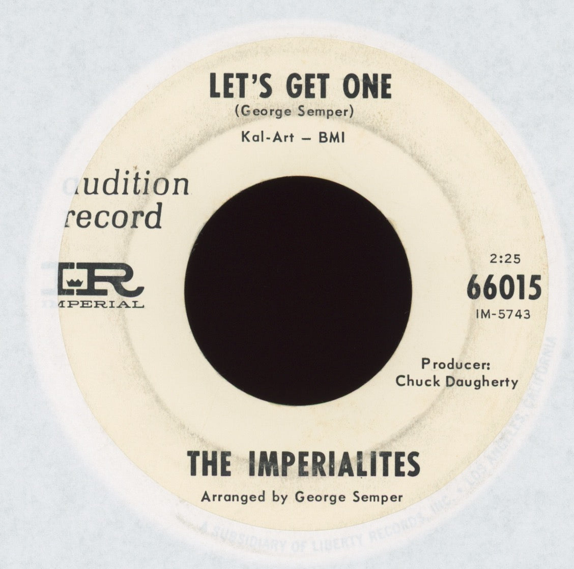The Imperialites - Have Love Will Travel on Imperial Promo