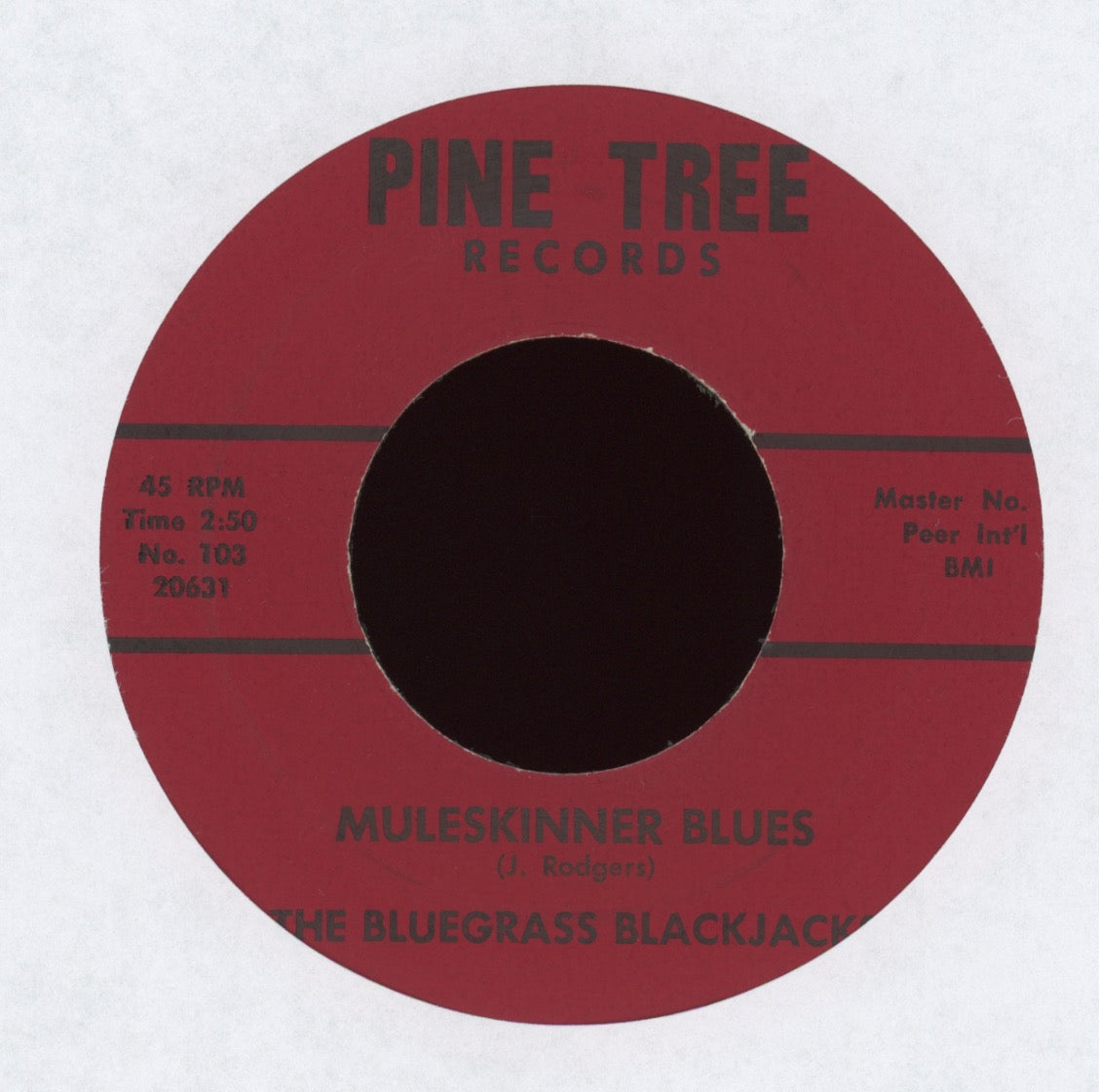 The Bluegrass Blackjacks - Muleskinner Blues on Pine Tree