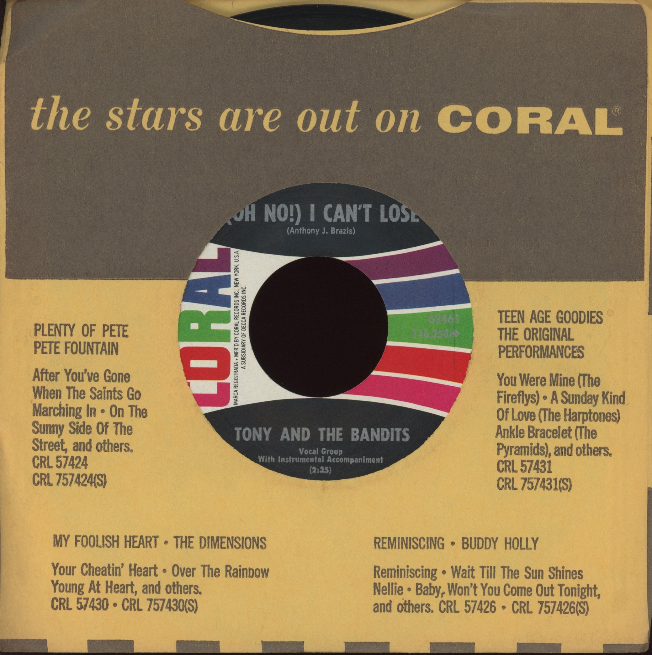 Tony And The Bandits - It's A Bit Of Alright on Coral