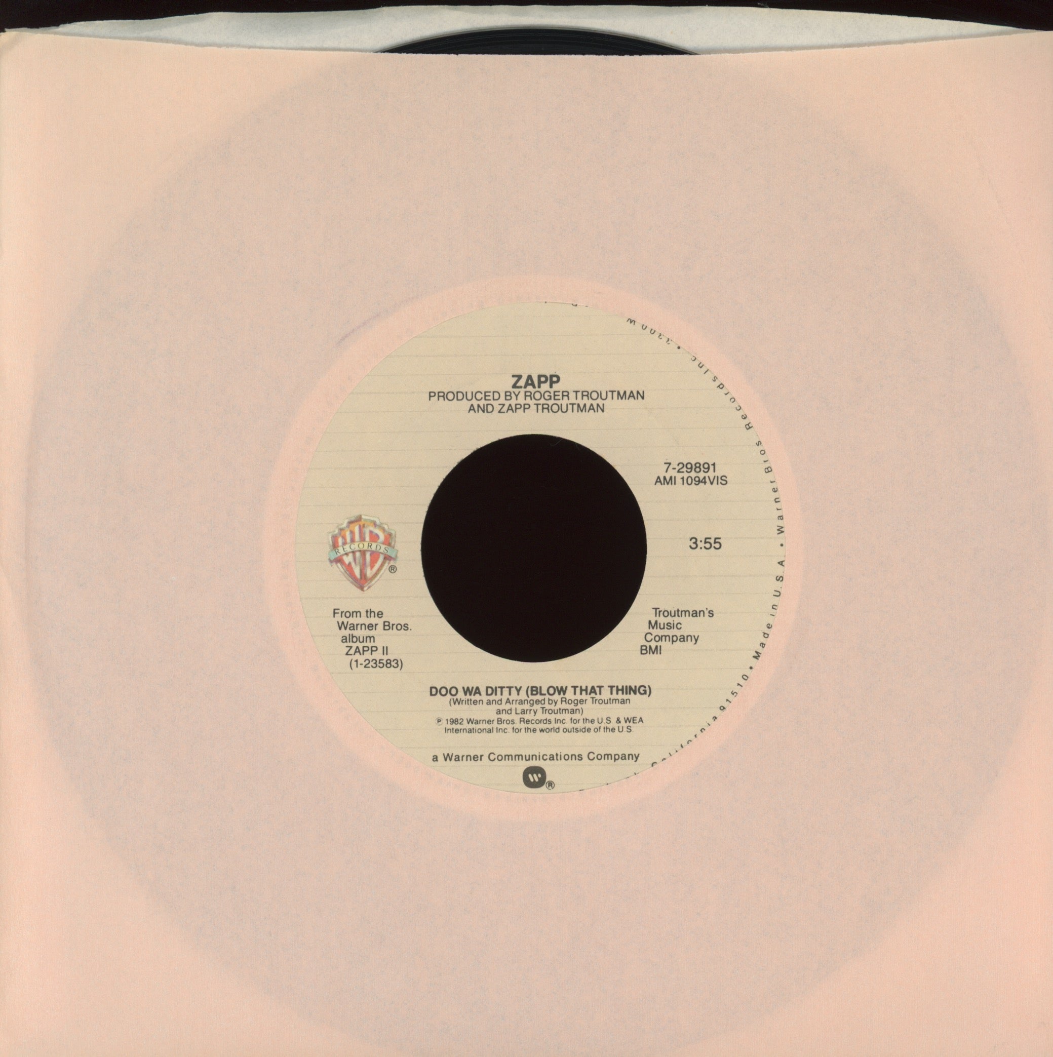 Zapp - Doo Wa Ditty (Blow That Thing) on Warner Bros