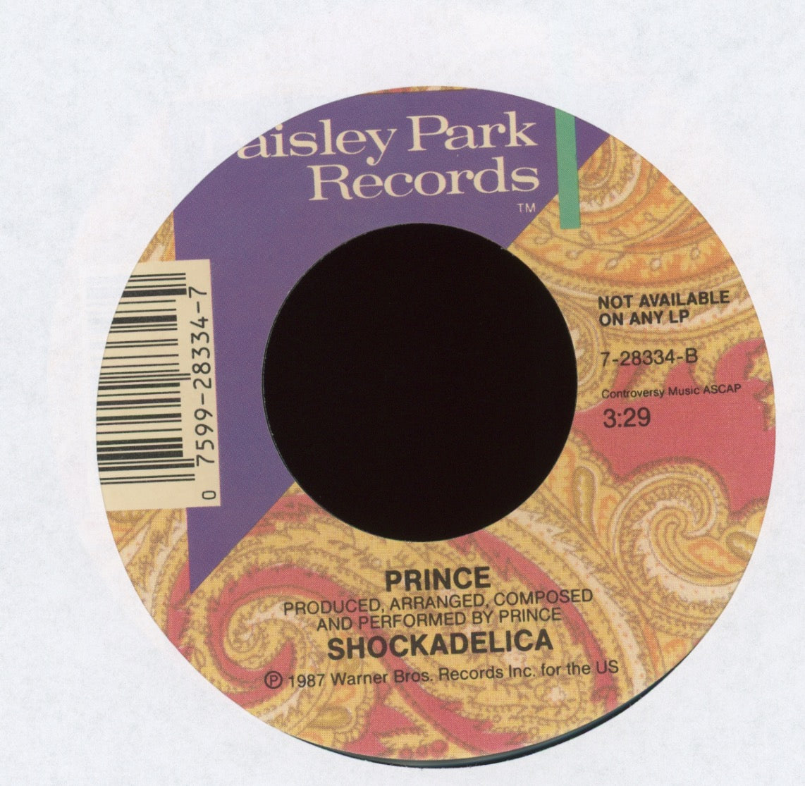 Prince - If I Was Your Girlfriend on Paisley Park With Picture Sleeve