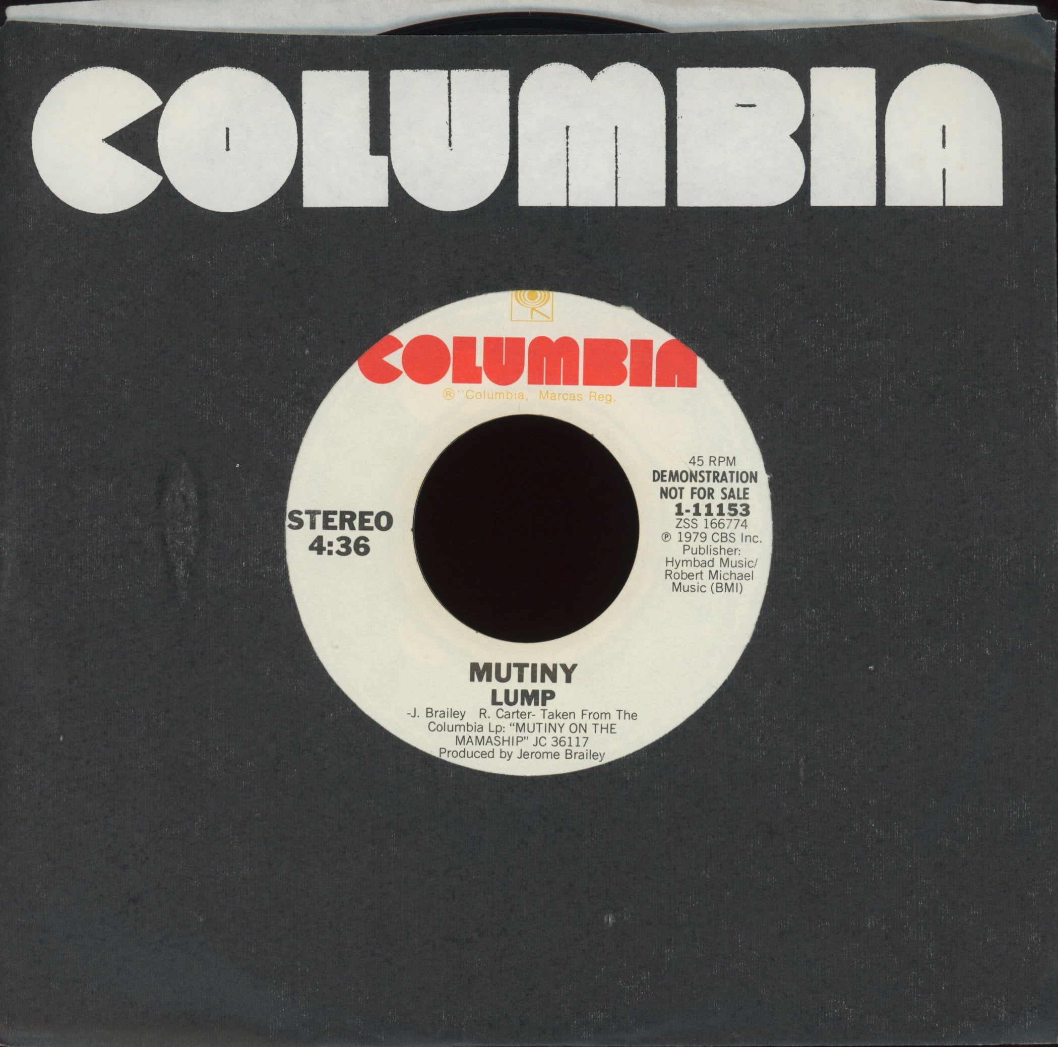 Mutiny - Lump on Columbia Promo
