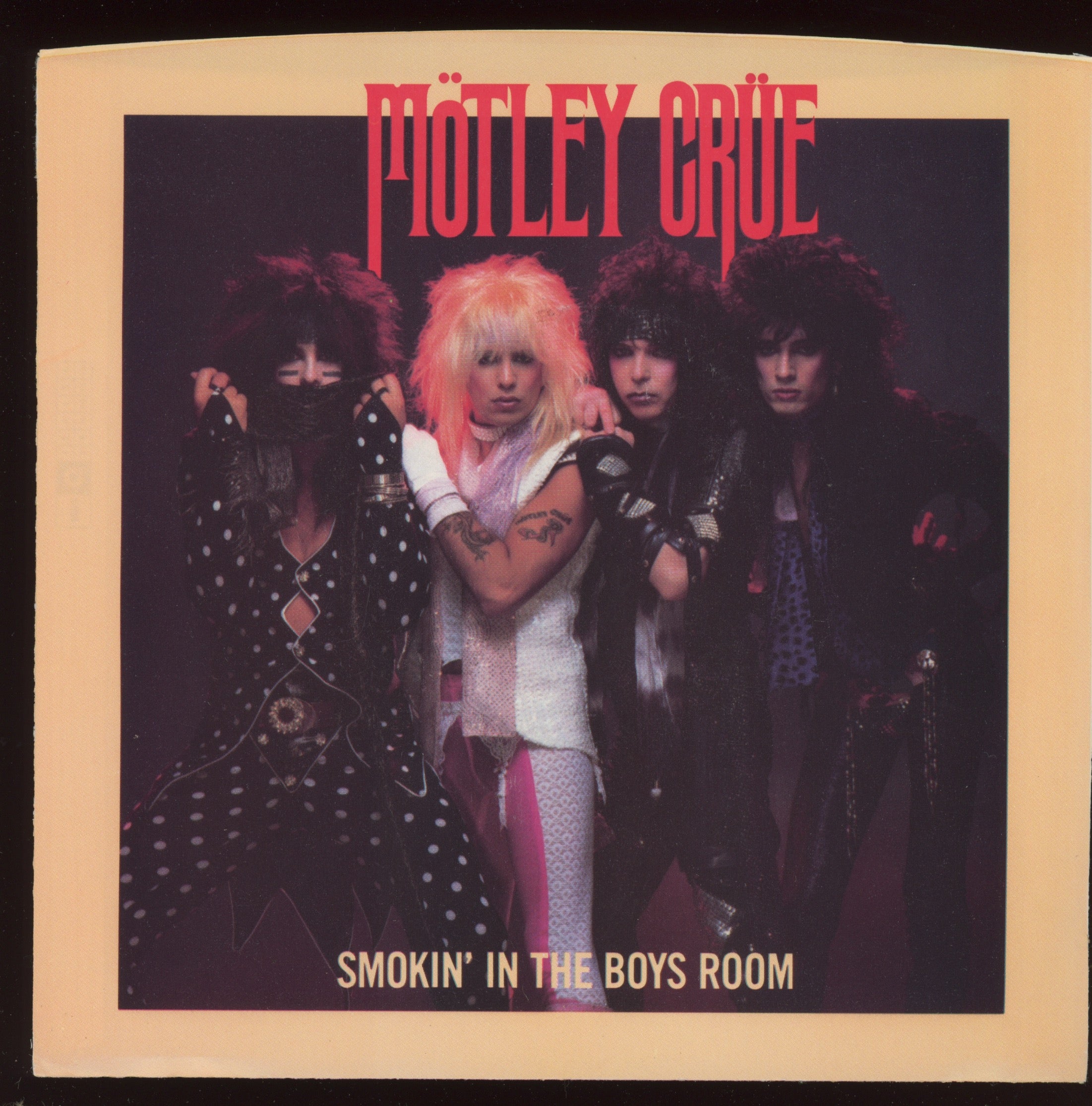 Mötley Crüe - Smokin' In The Boys Room on Elektra With Picture Sleeve
