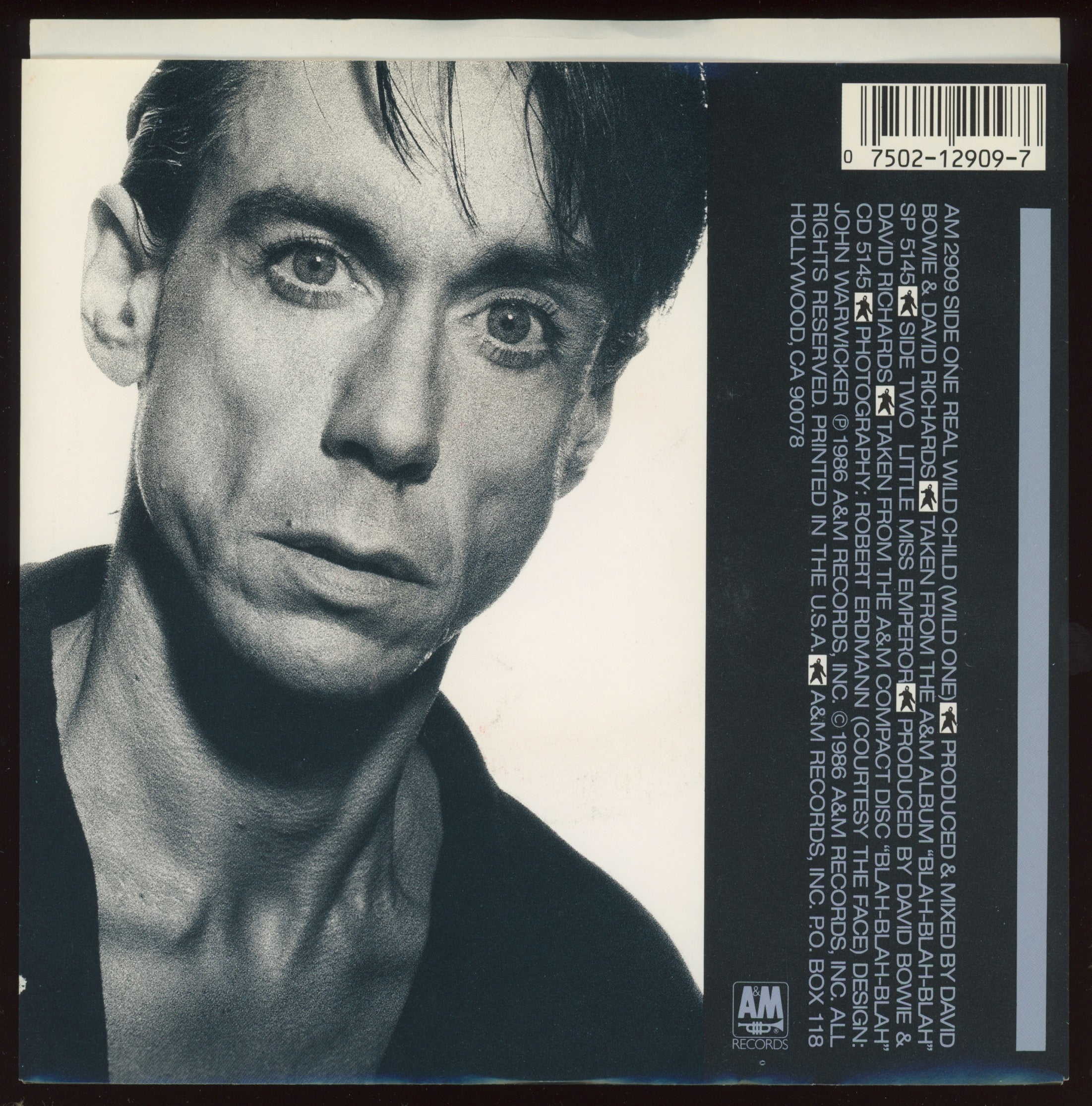 Iggy Pop - Real Wild Child (Wild One) on A&M With Picture Sleeve