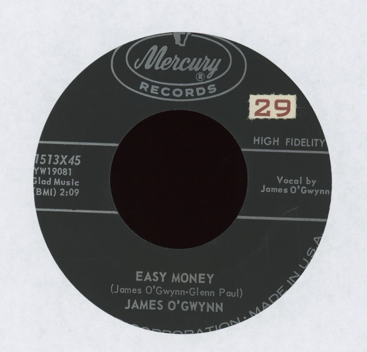 James O'Gwynn - Easy Money on Mercury