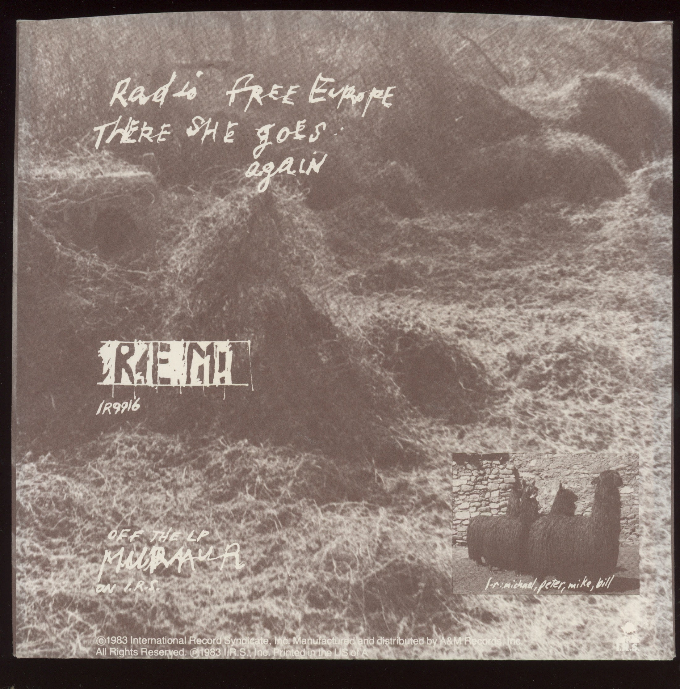 R.E.M. - Radio Free Europe on I.R.S. With Picture Sleeve