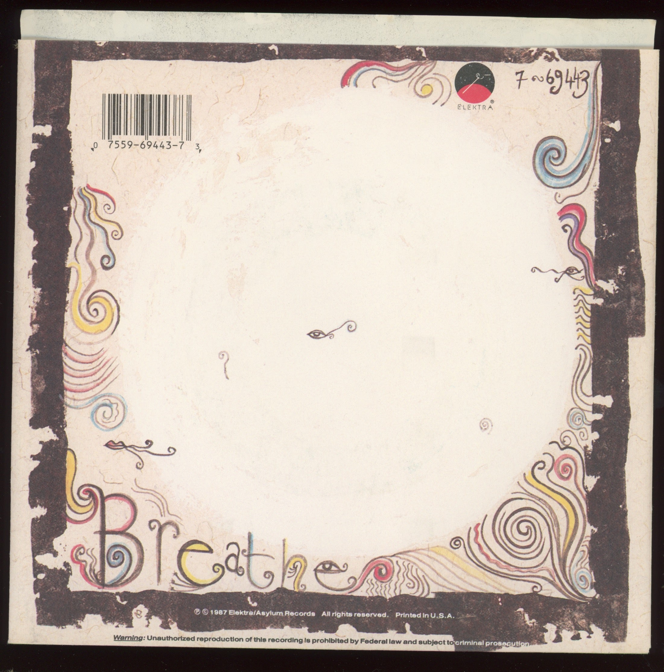 The Cure - Just Like Heaven on Elektra With Picture Sleeve