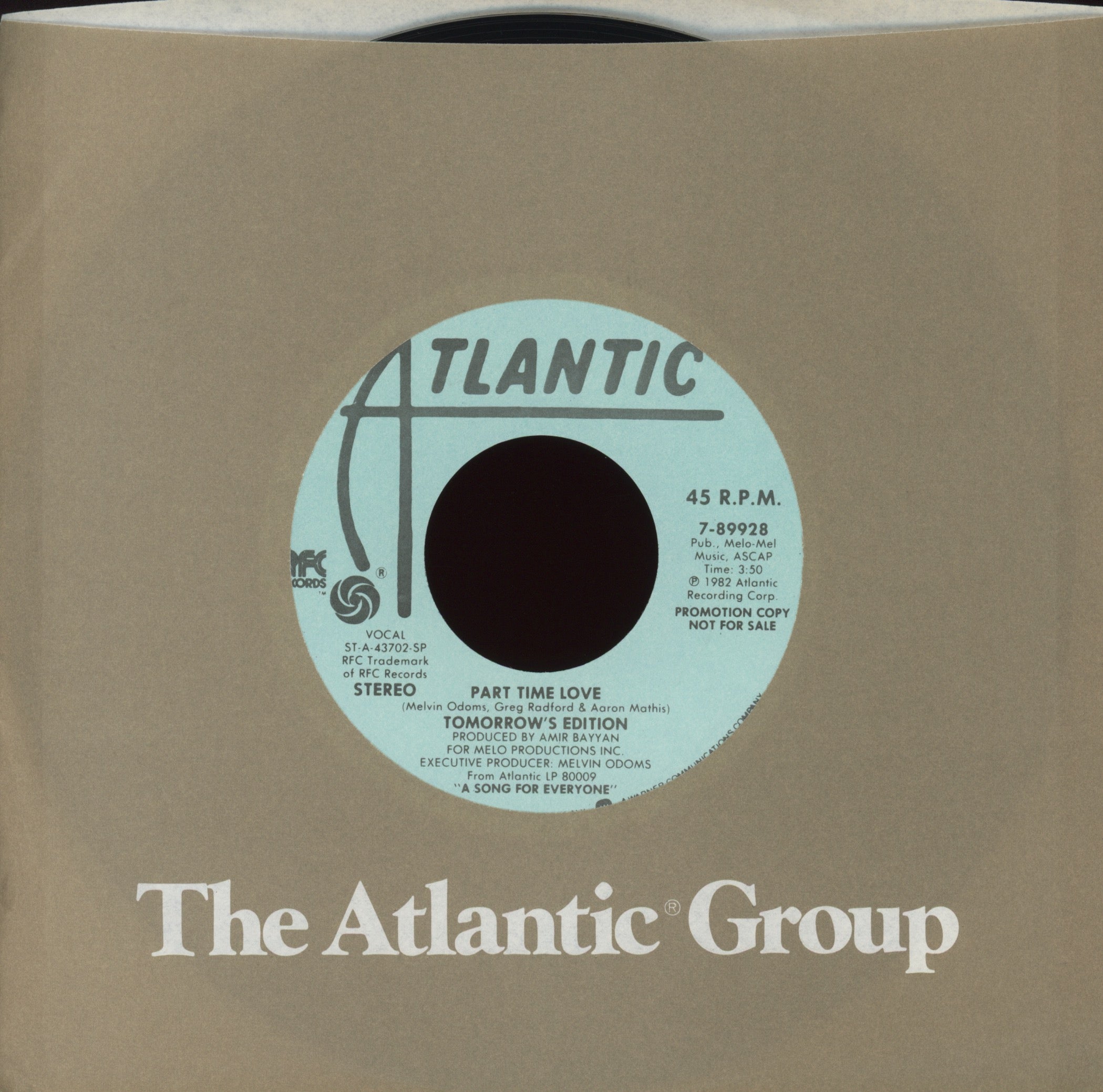 Tomorrow's Edition - Part  Time Love on Atlantic Promo