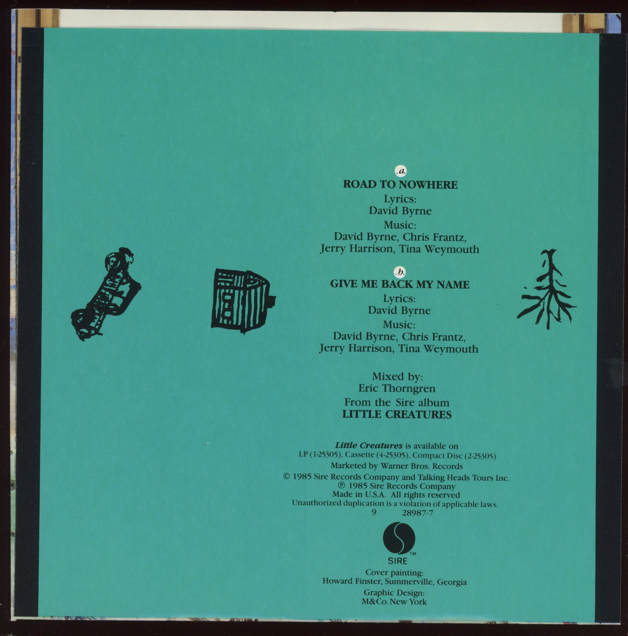 Talking Heads - Road To Nowhere on Sire With Picture Sleeve