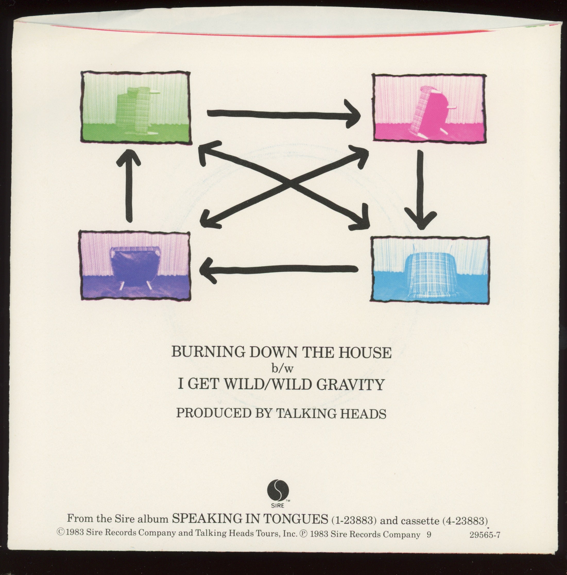 Talking Heads - Burning Down The House on Sire With Picture Sleeve