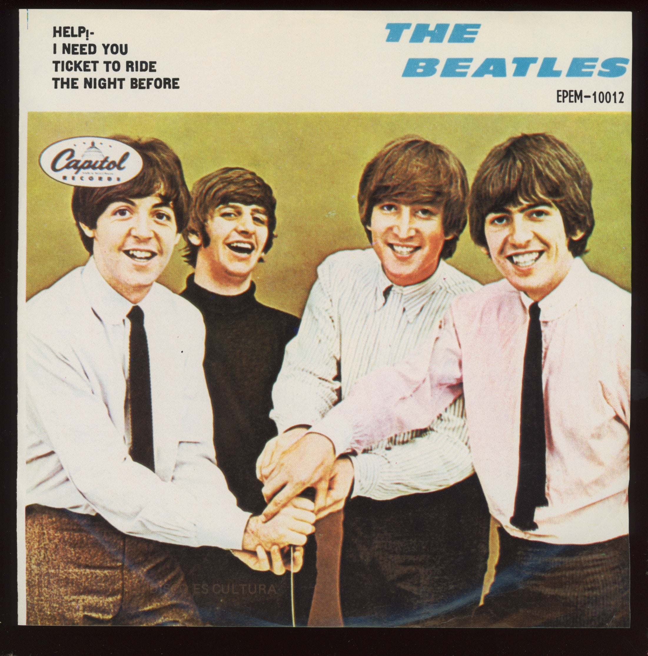 The Beatles - Help! on EMI EPEM-10012 Mexican Reissue With Picture Sleeve