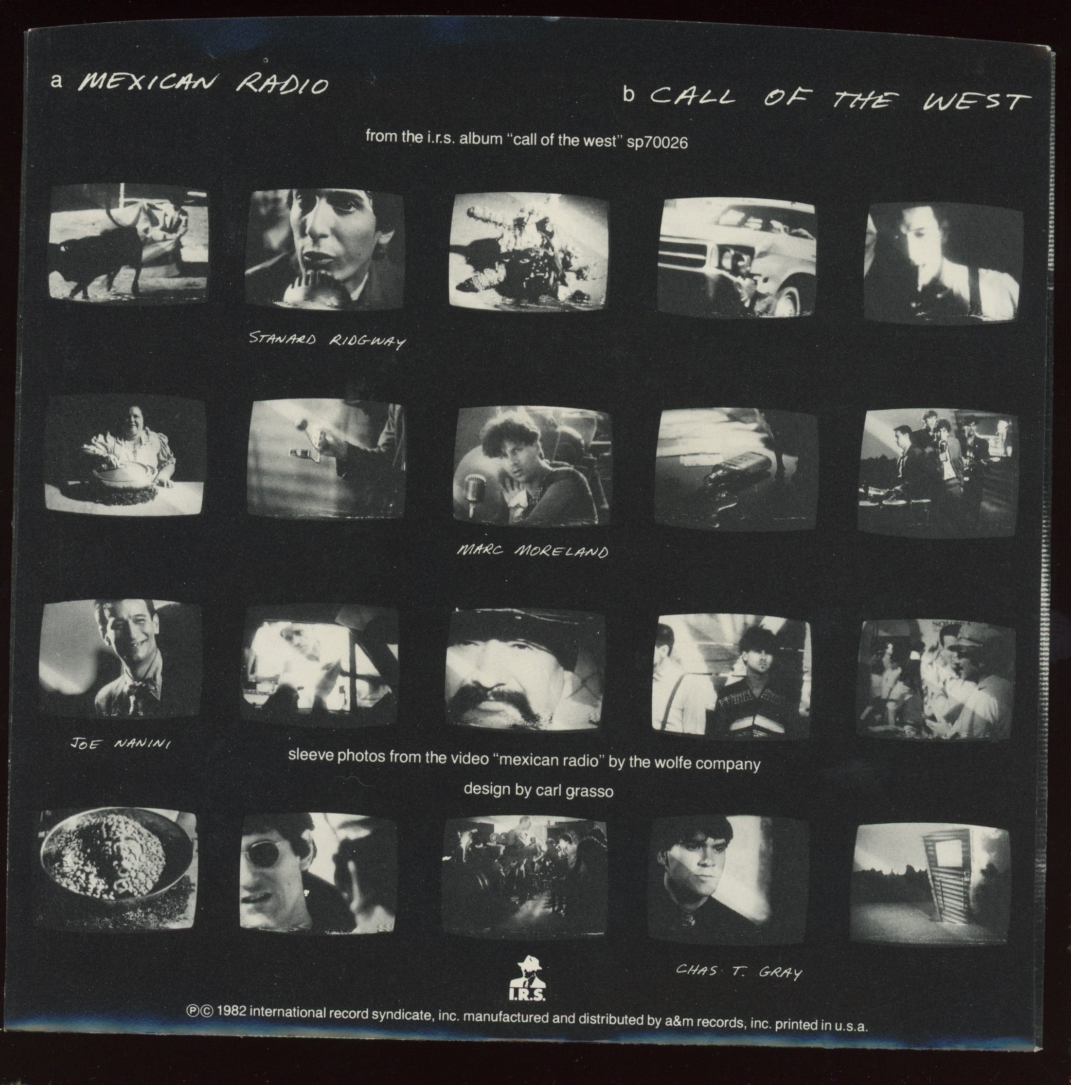 Wall Of Voodoo - Mexican Radio on I.R.S. With Picture Sleeve