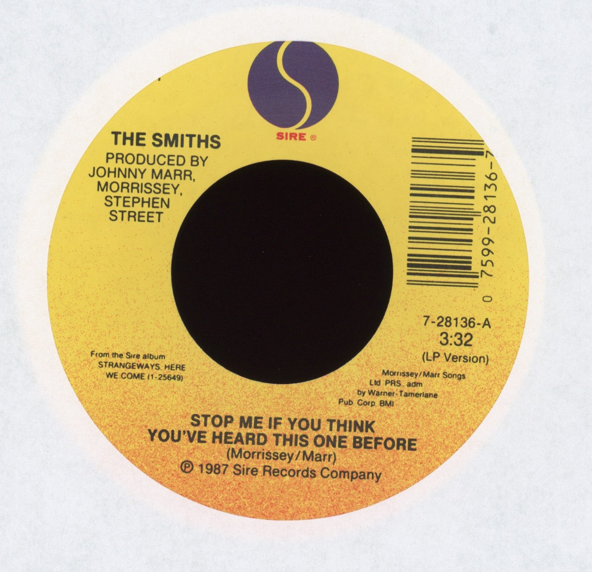The Smiths - Stop Me If You Think You've Heard This One Before on Sire