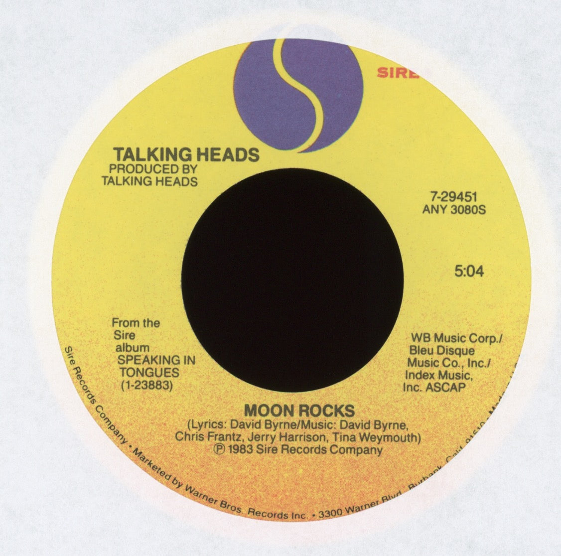 Talking Heads - This Must Be The Place (Naive Melody) on Sire With Picture Sleeve