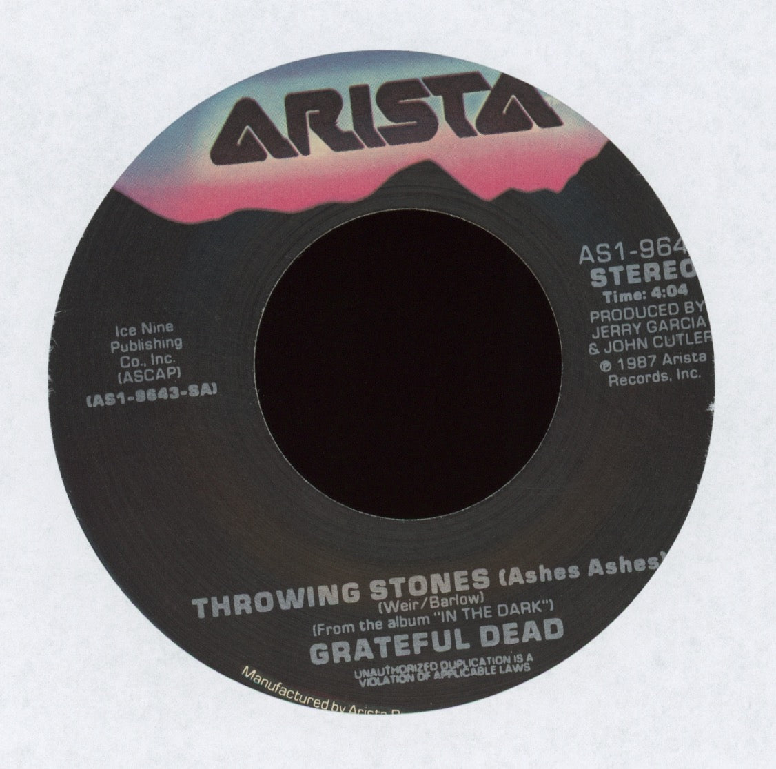 The Grateful Dead - Throwing Stones (Ashes Ashes) / on Arista