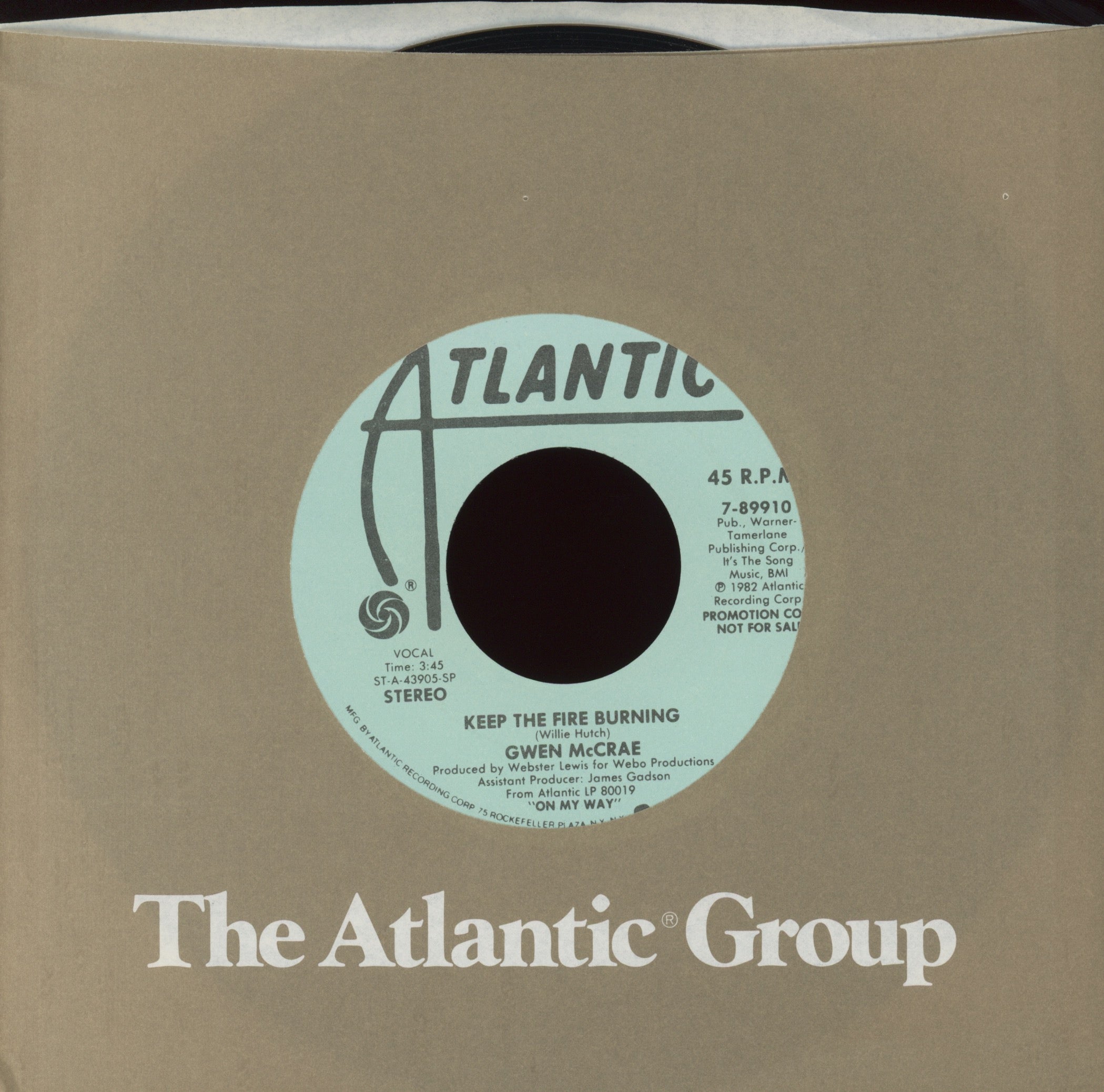 Gwen McCrae - Keep The Fire Burning on Atlantic Promo