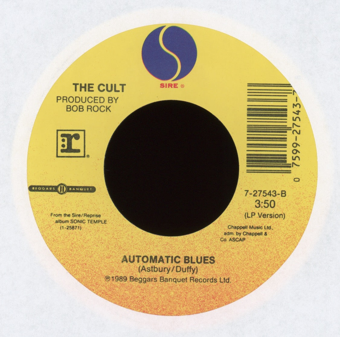 The Cult - Fire Woman on Sire With Picture Sleeve