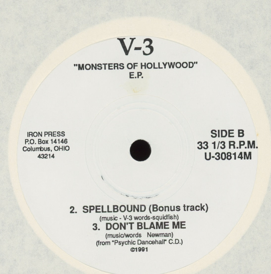 V-3 - Monsters Of Hollywood E.P. on Iron Press Jim Shepard