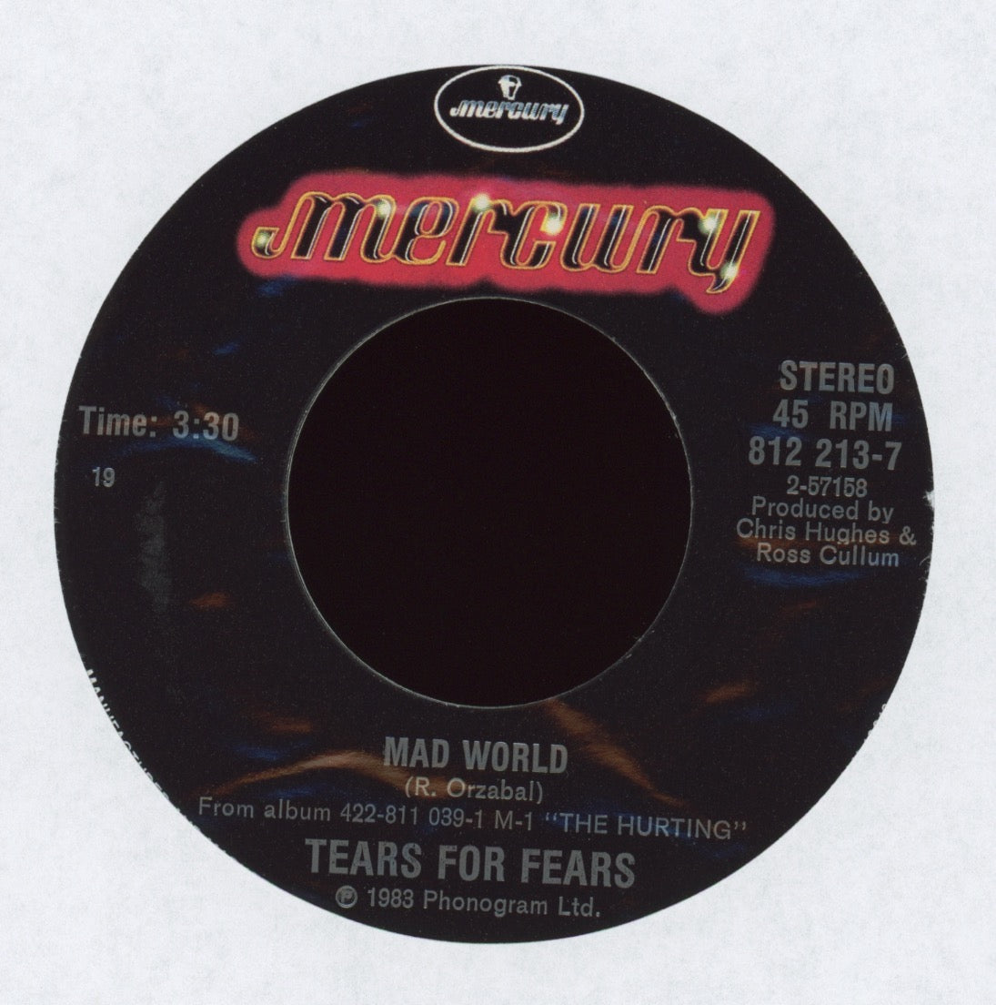 Tears For Fears - Mad World on Mercury With Picture Sleeve