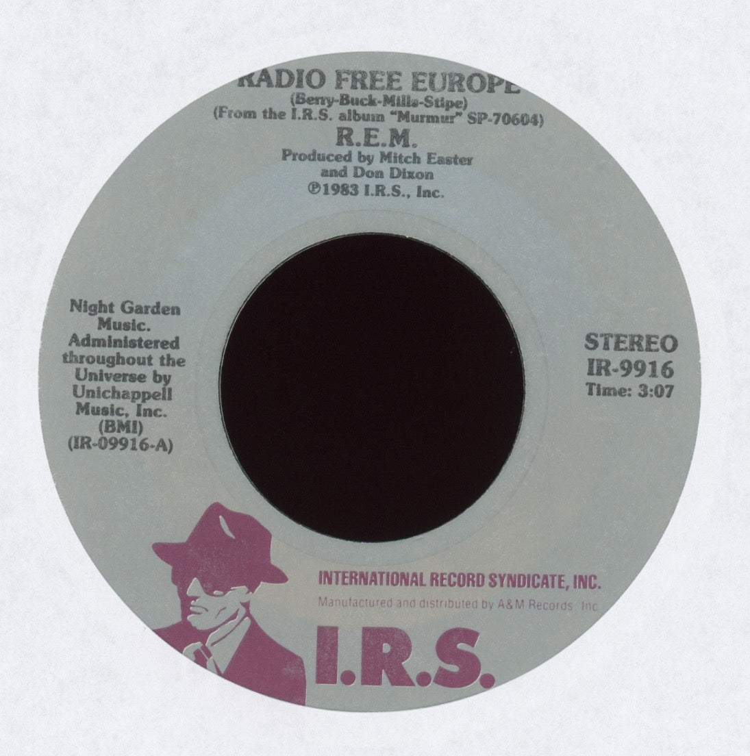 R.E.M. - Radio Free Europe on I.R.S. With Picture Sleeve