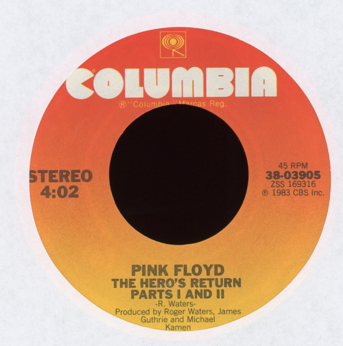 Pink Floyd - Not Now John (Obscured Version) on Columbia With Picture Sleeve