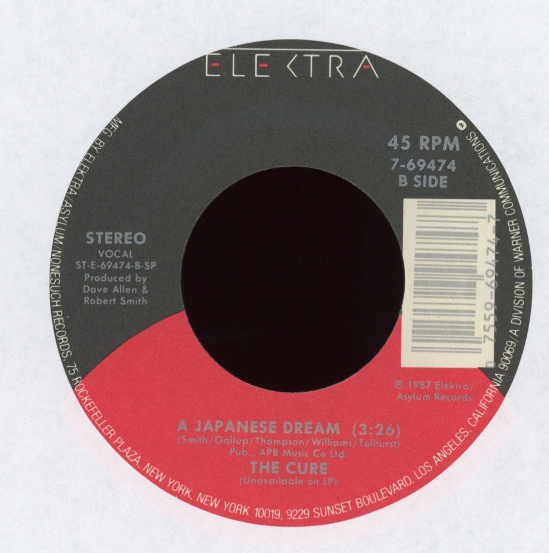 The Cure - Why Can't I Be You? on Elektra With Picture Sleeve