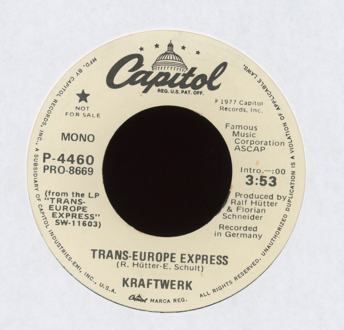 Kraftwerk - Trans-Europe Express on Capitol Promo