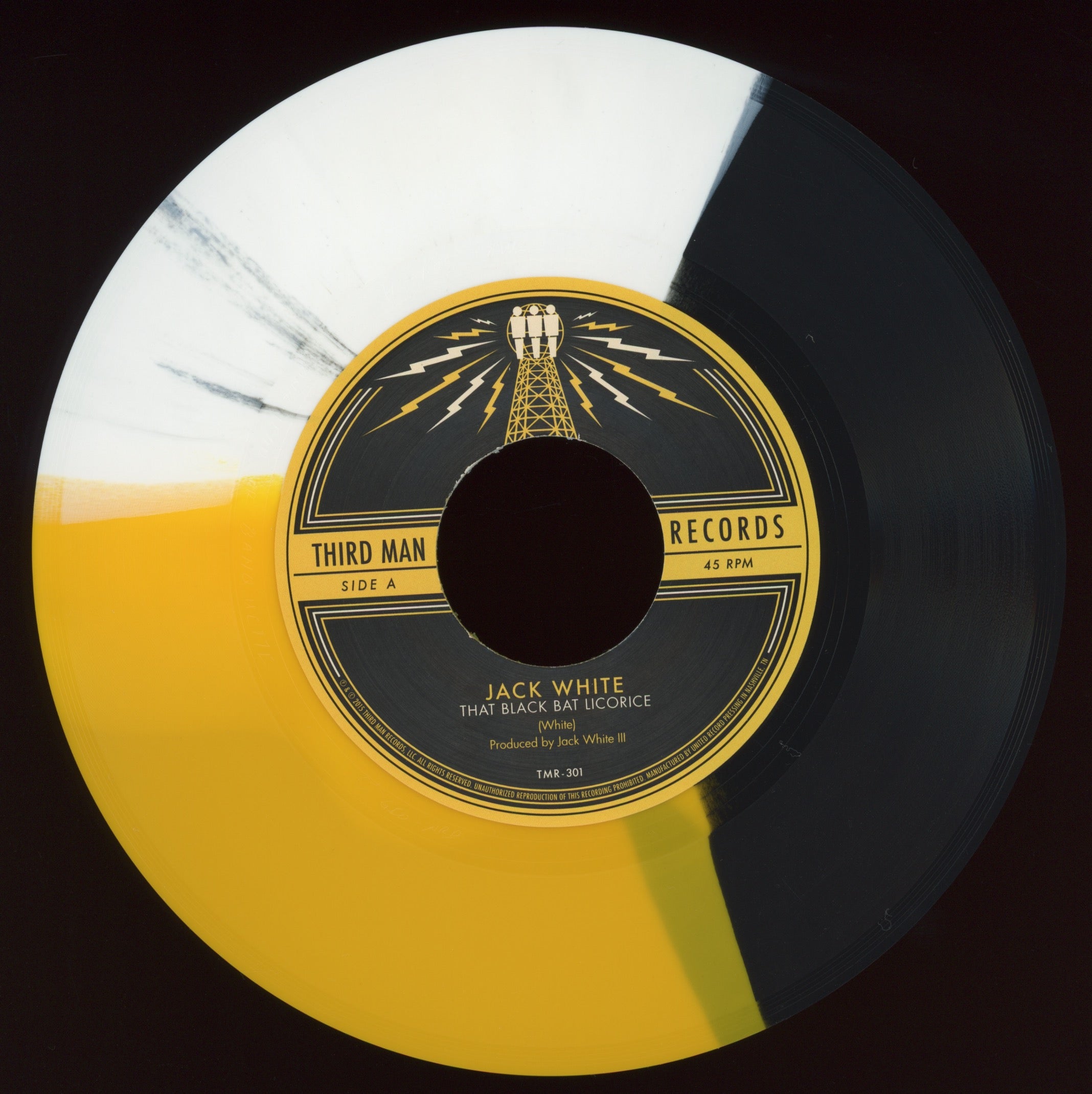 Jack White - That Black Bat Licorice on Third Man Limited Tri Color Pressing