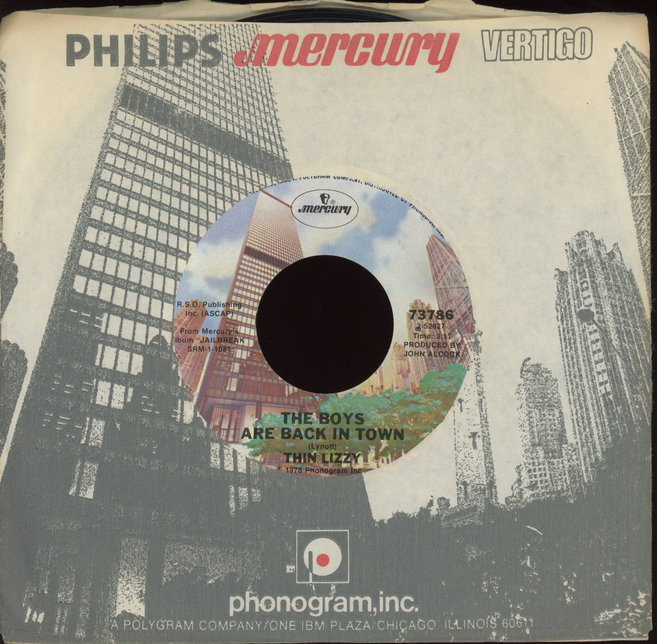 Thin Lizzy - The Boys Are Back In Town on Mercury