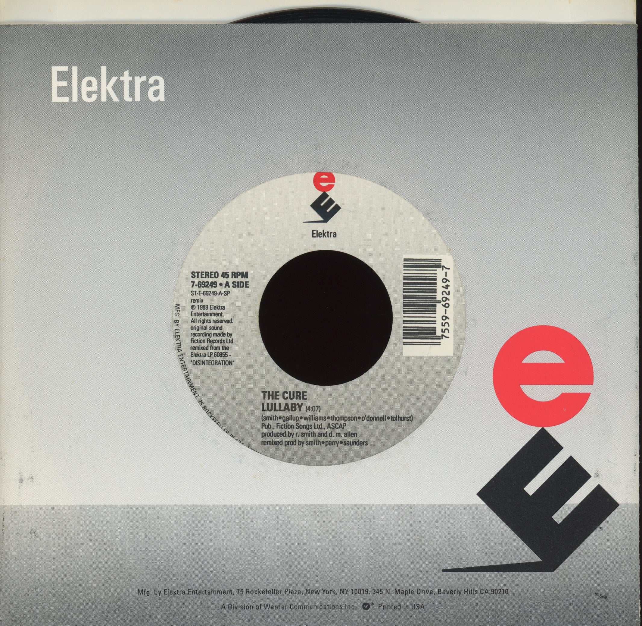 The Cure - Lullaby on Elektra