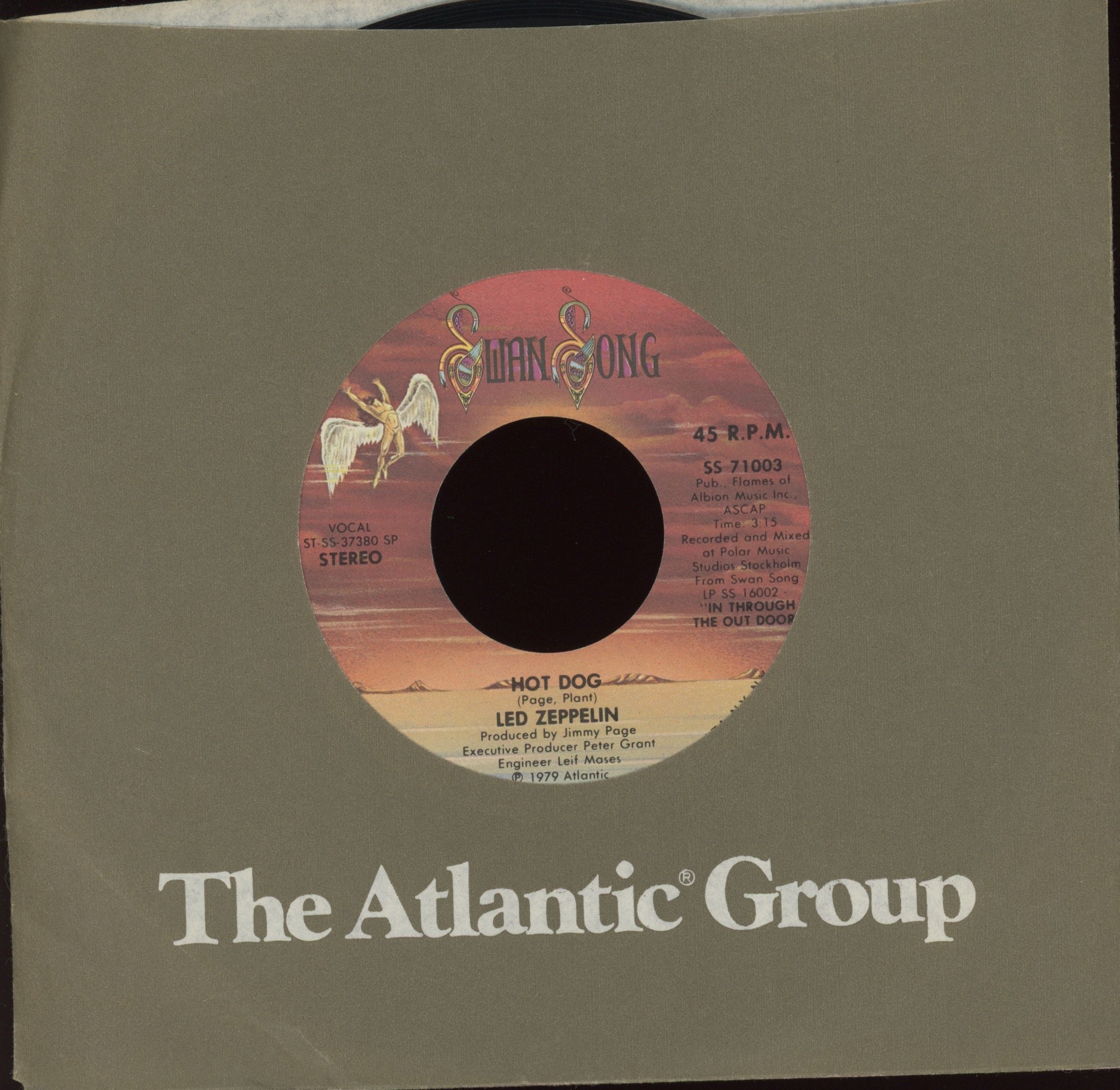 Led Zeppelin - Fool In The Rain / Hot Dog on Swan Song