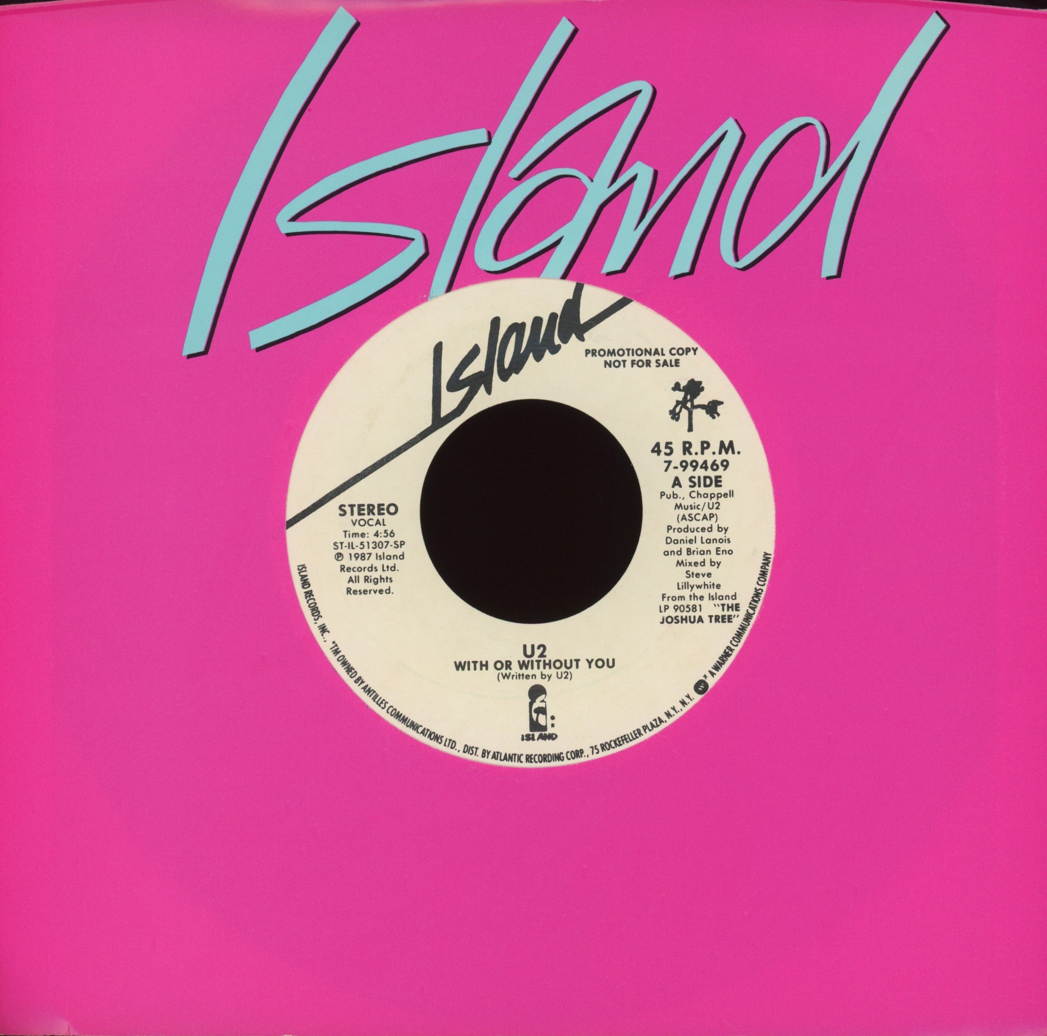 U2 - With Or Without You on Island Promo