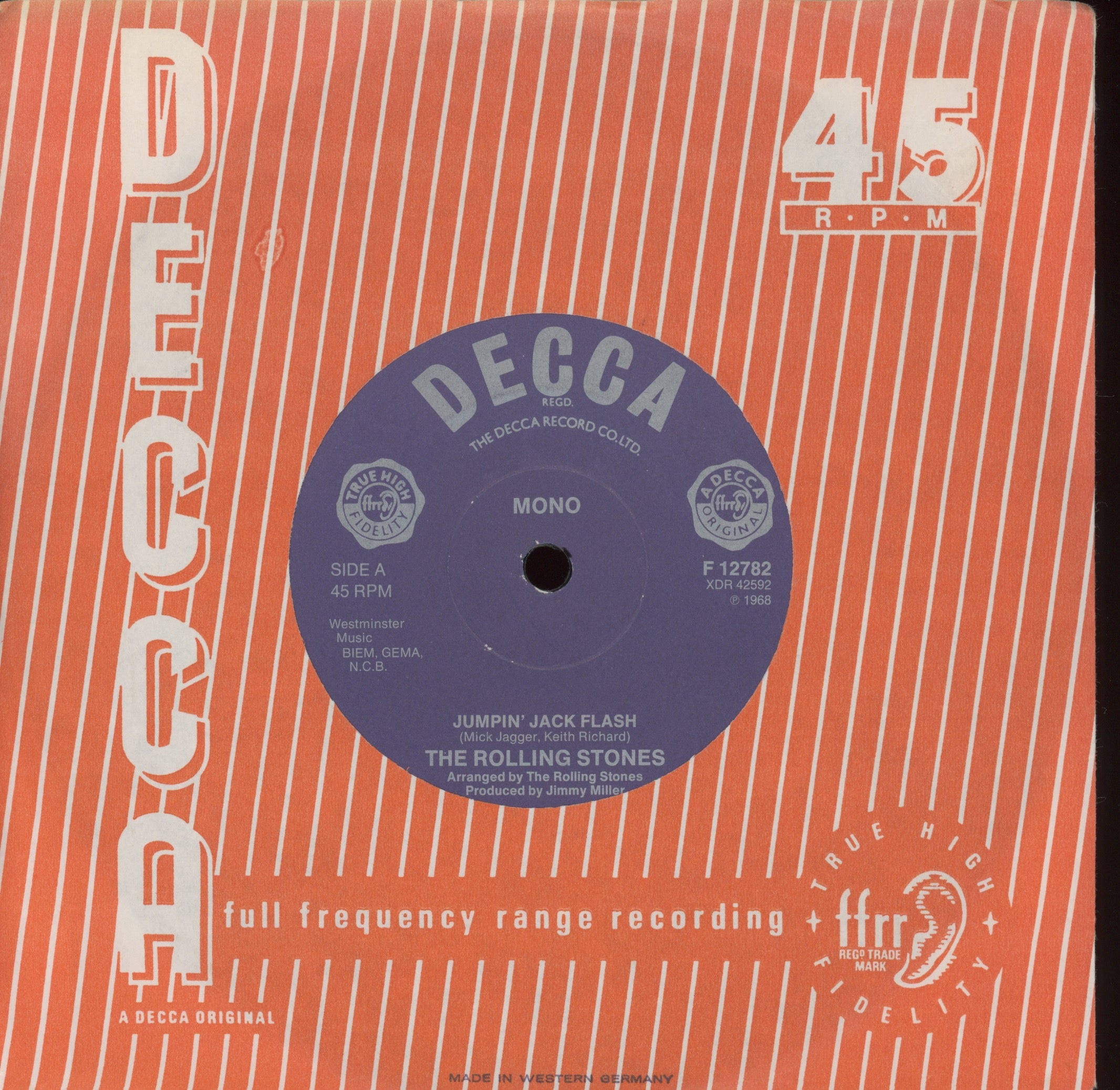 The Rolling Stones - Jumpin' Jack Flash on Decca UK Mono Reissue