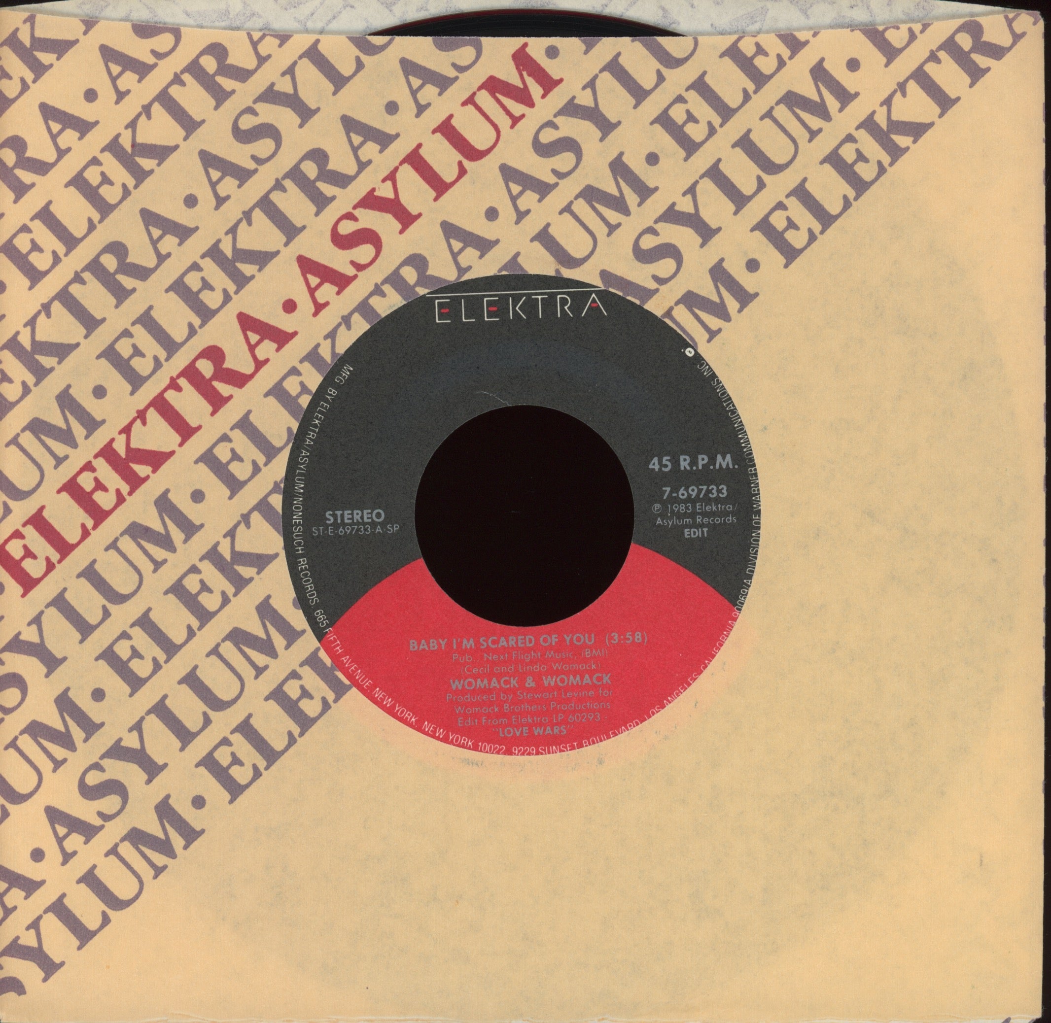 Womack & Womack - Baby I'm Scared Of You on Elektra