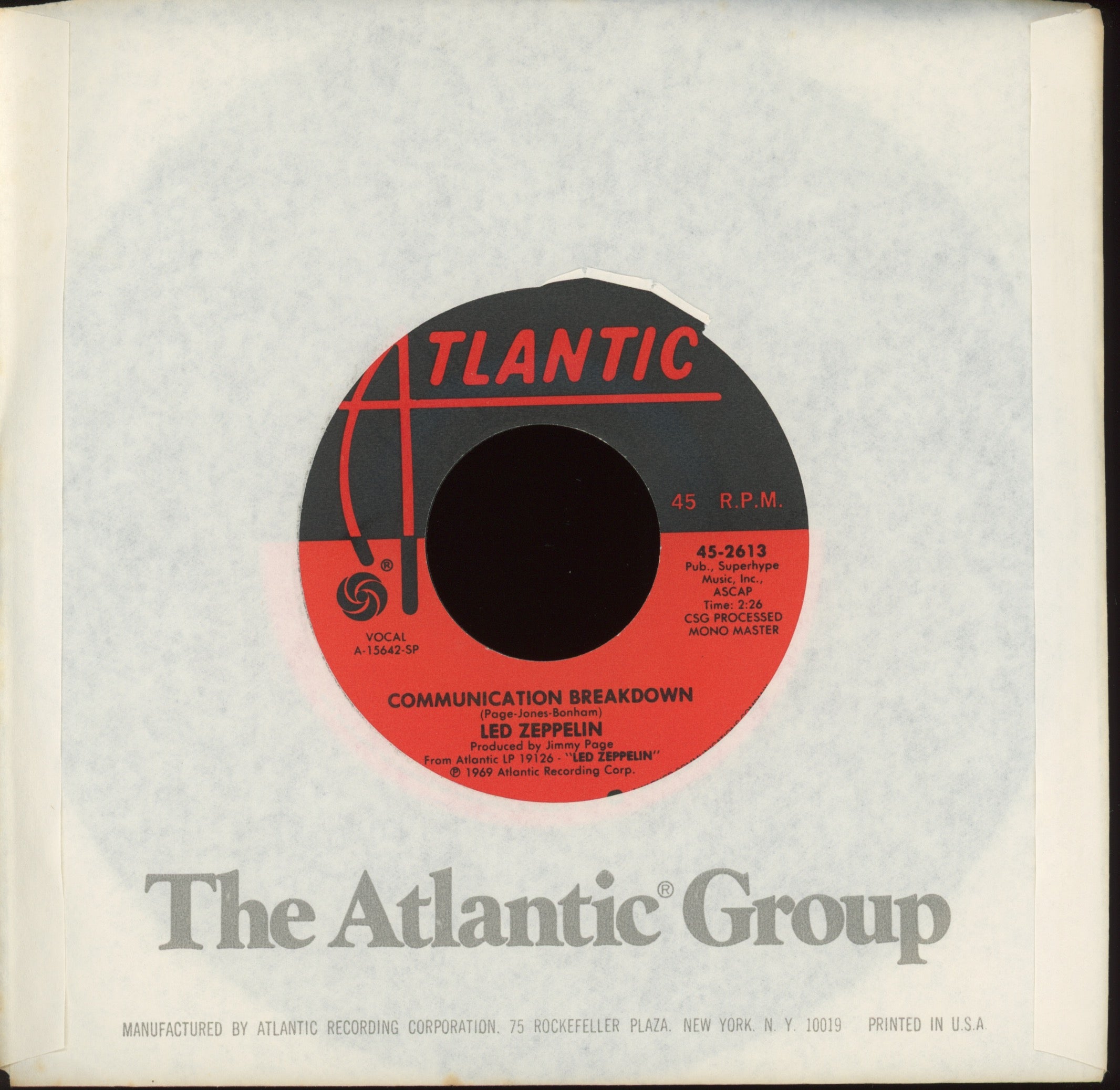 Led Zeppelin - Good Times Bad Times on Atlantic Reissue