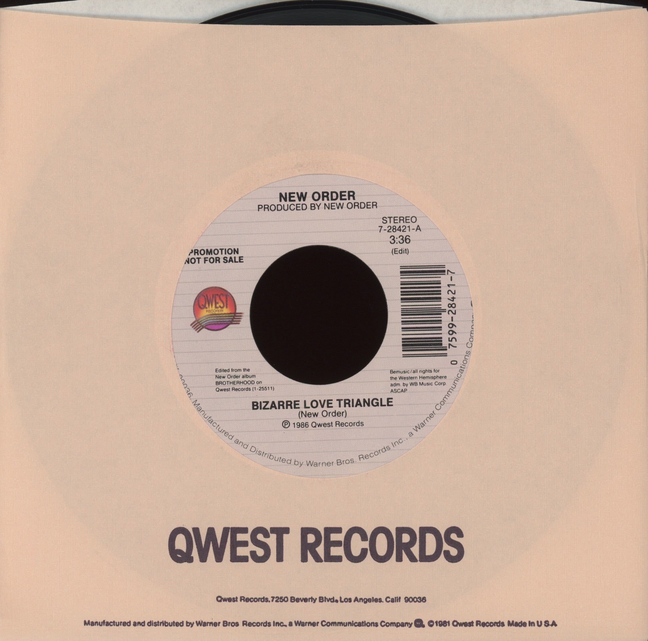 New Order - Bizarre Love Triangle on Qwest Promo