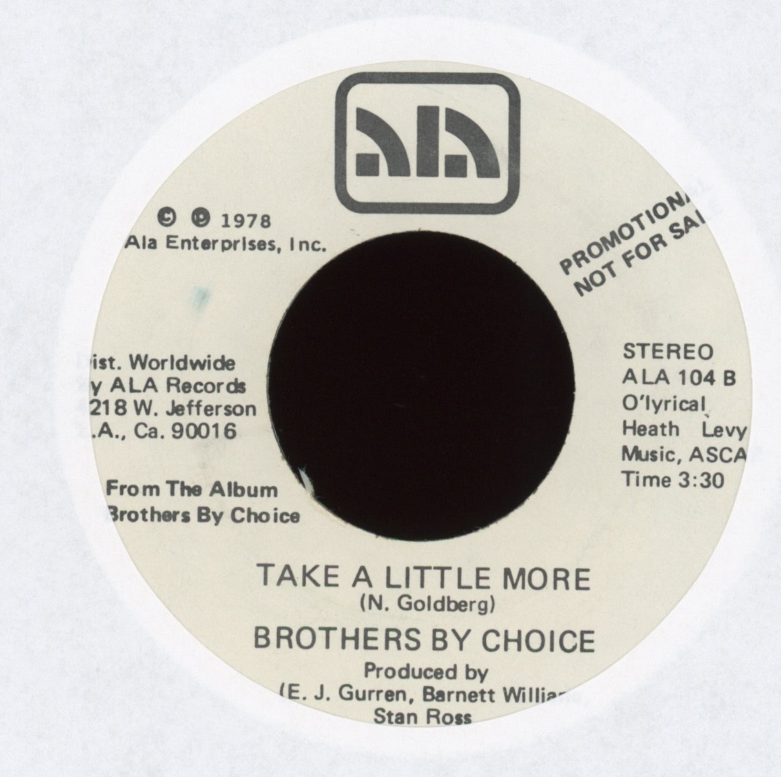 Brothers By Choice - Baby You Really Got Me Going on ALA Promo