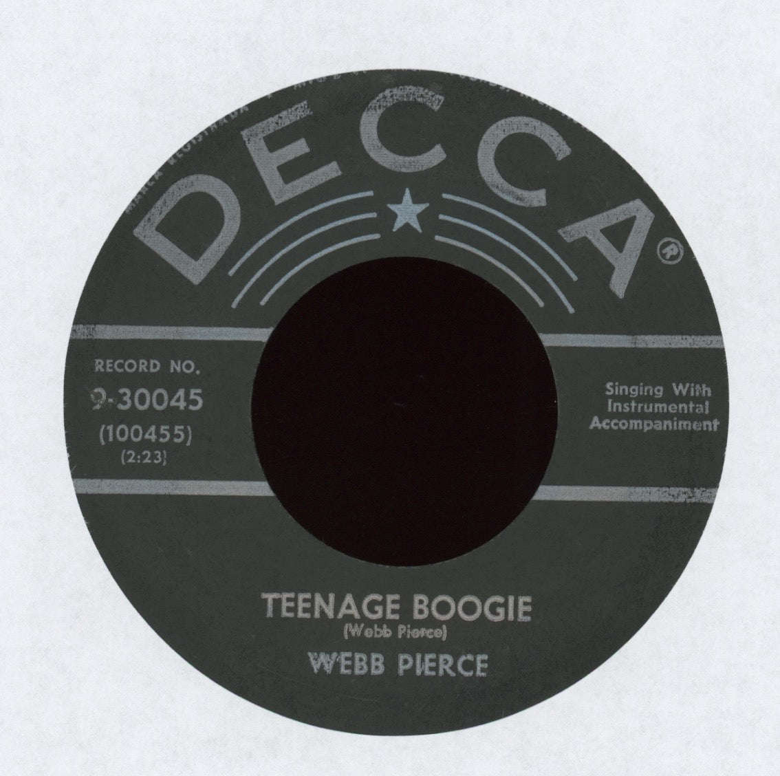 Webb Pierce - Teenage Boogie on Decca