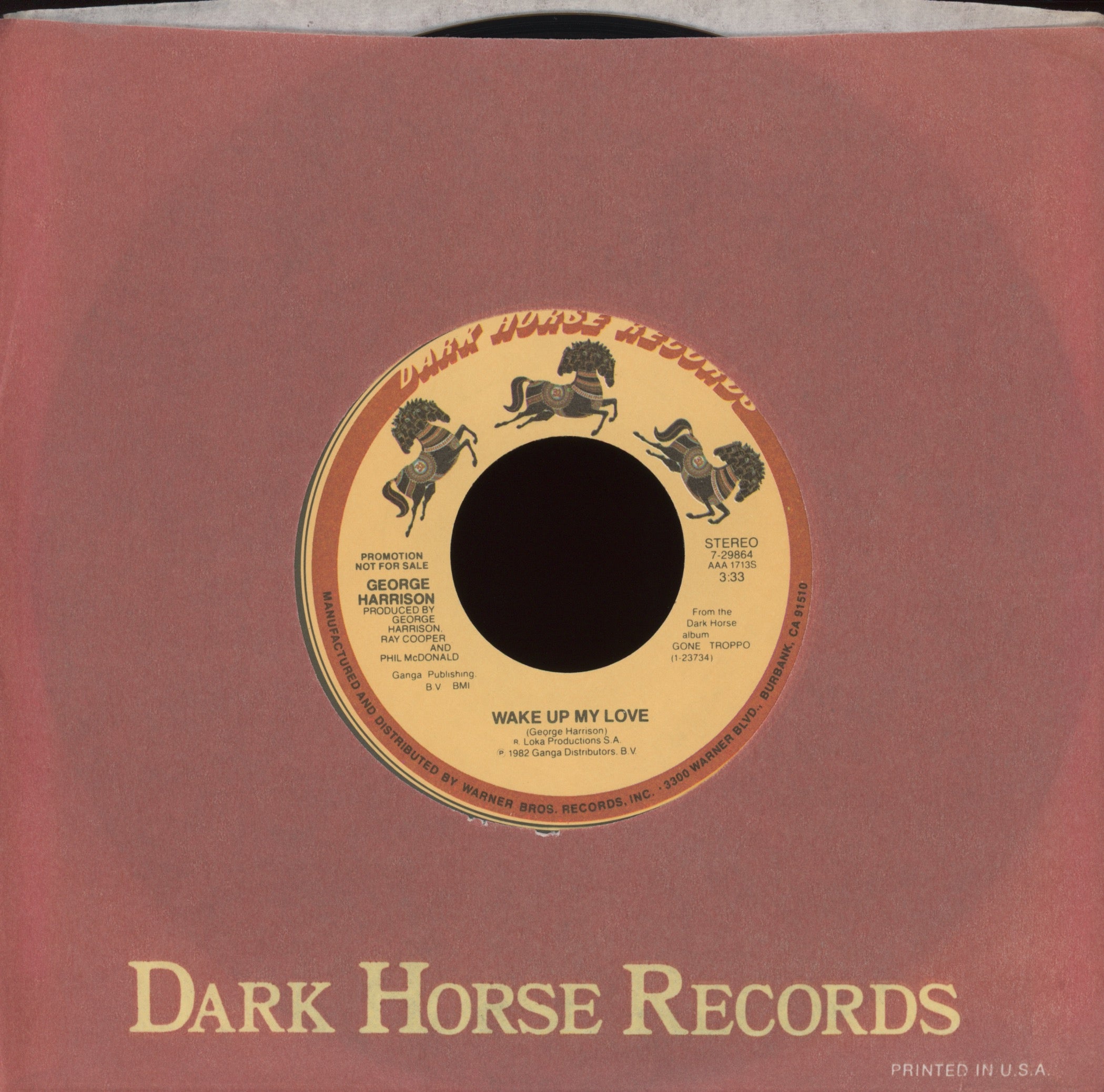 George Harrison - Wake Up My Love on Dark Horse Promo