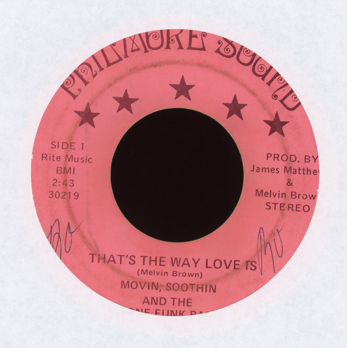 The Movin', Soothin', And Stone Funk Band - That's The Way Love Is on Philmore Sound