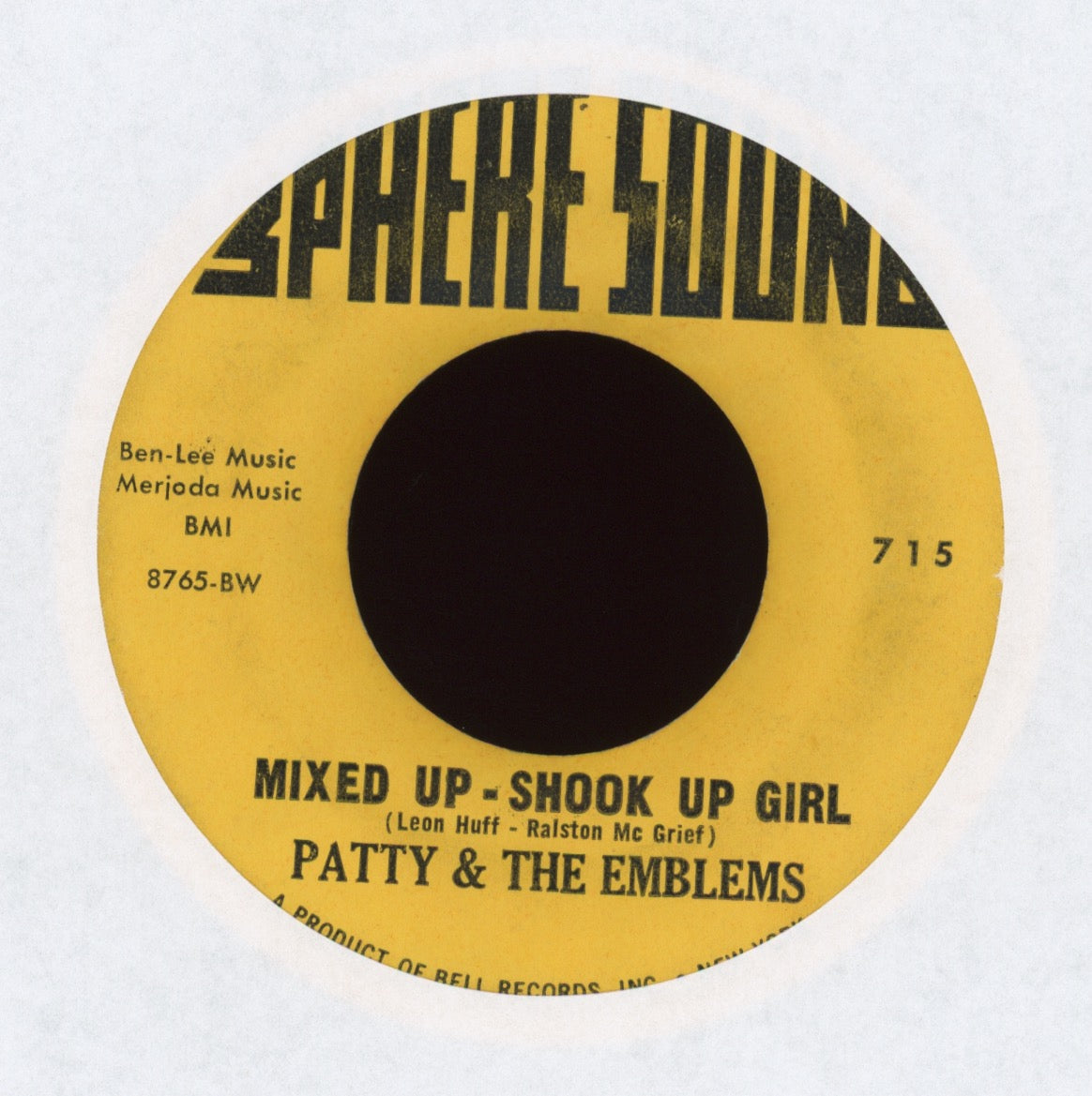 Patty & The Emblems - Mixed Up - Shook Up Girl on Sphere Sound