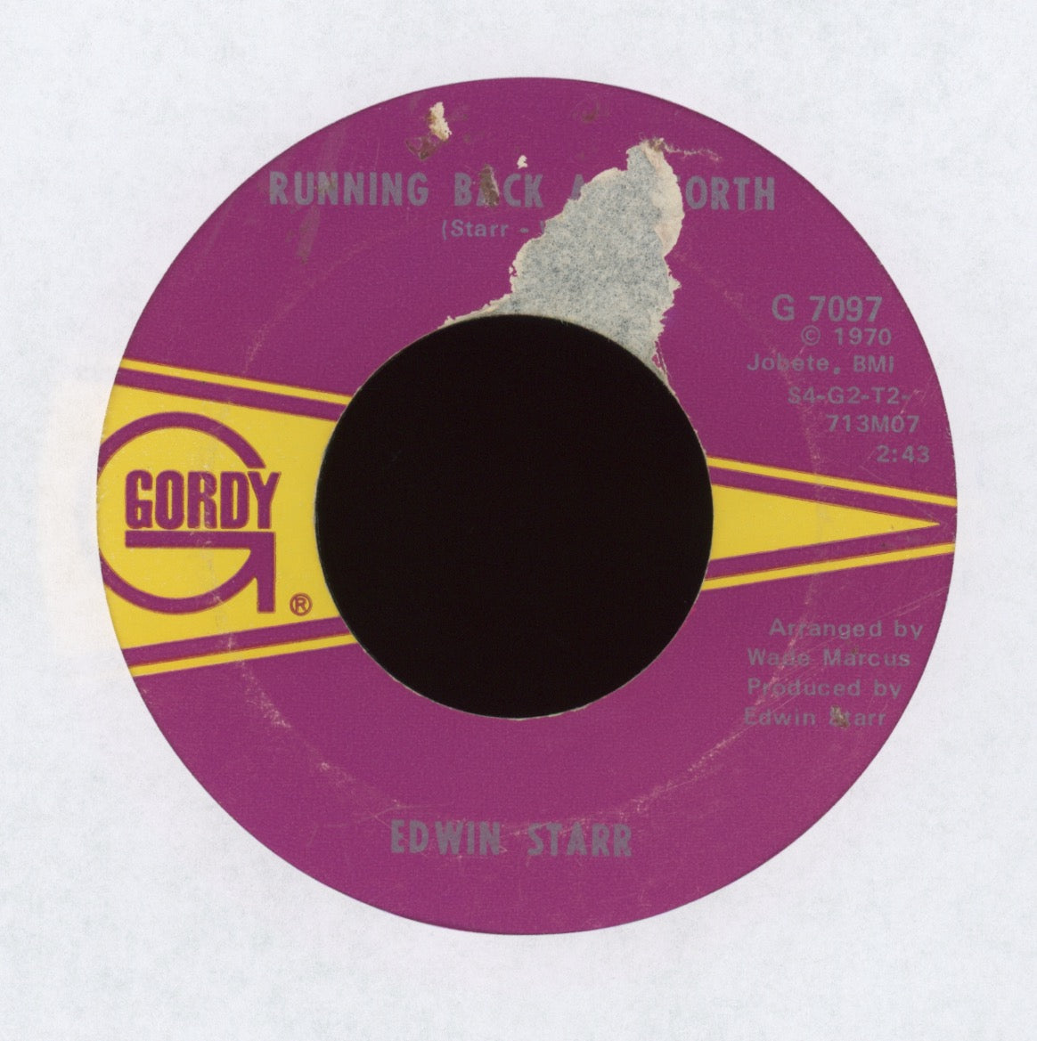 Edwin Starr - Running Back And Forth on Gordy