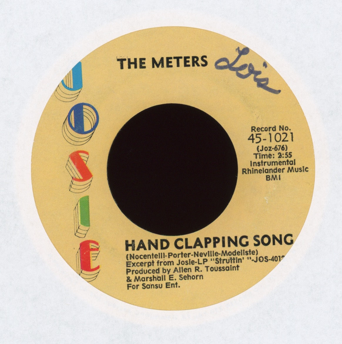 The Meters - Hand Clapping Song on Josie