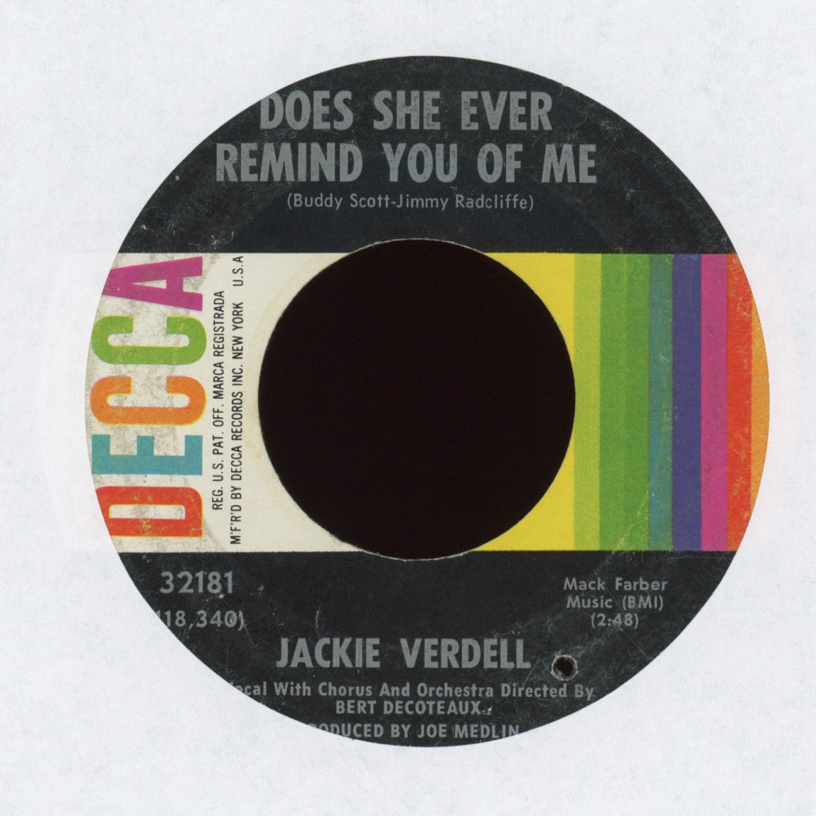 Jackie Verdell - Don't Set Me Free on Decca