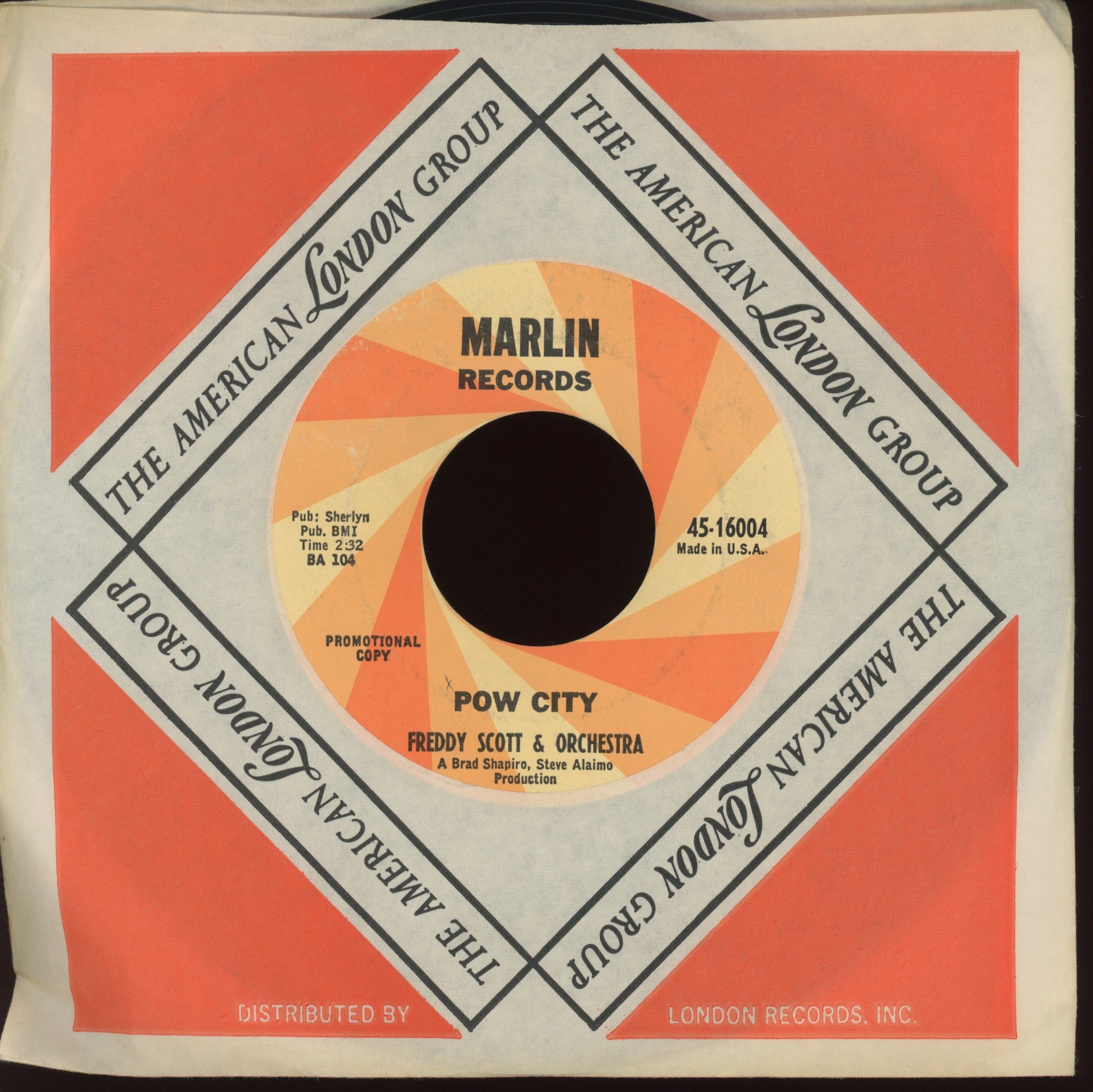 Freddy Scott Orchestra - Pow City on Marlin Promo