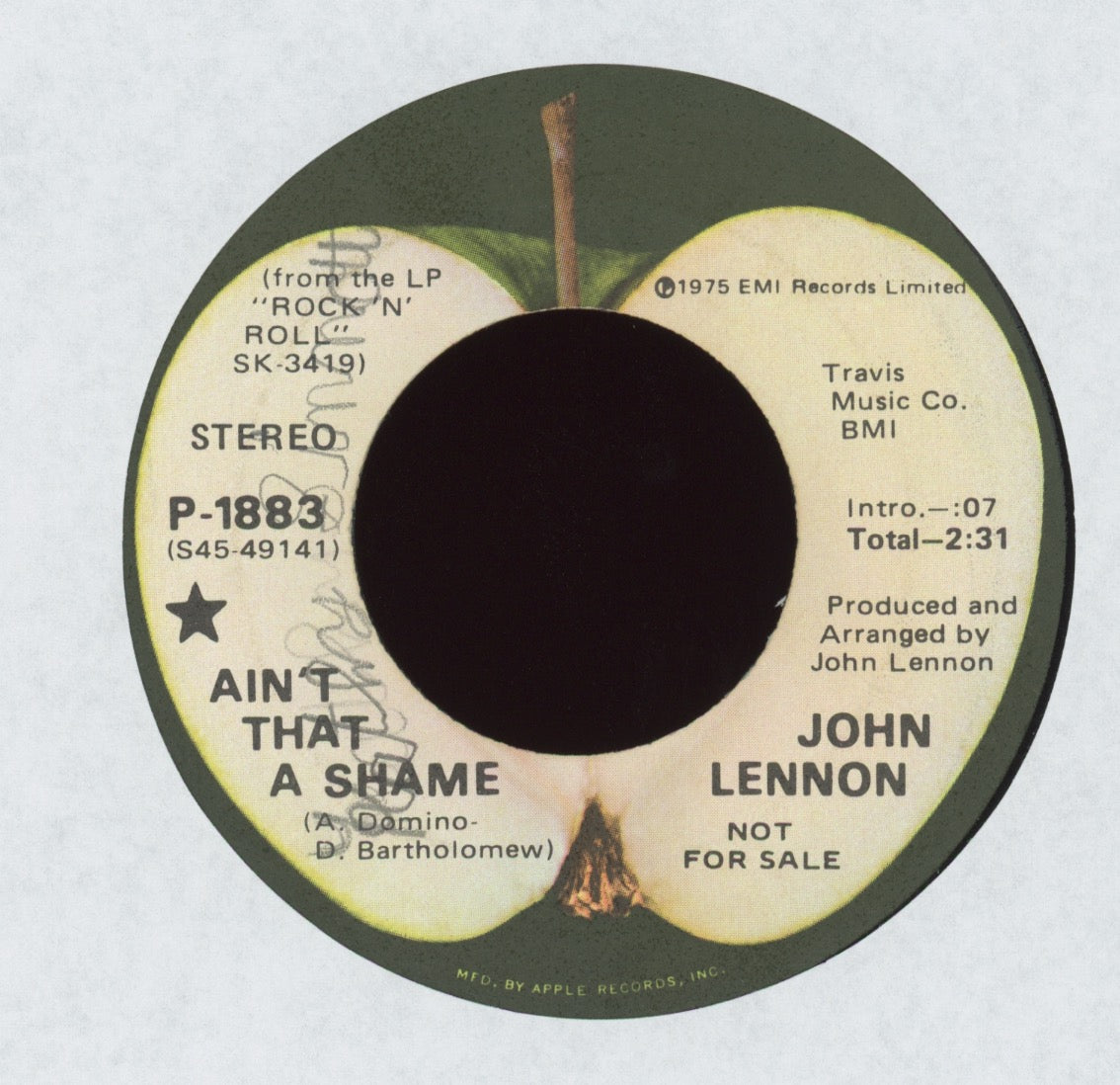 John Lennon - Ain't That A Shame on Apple Rare Promo