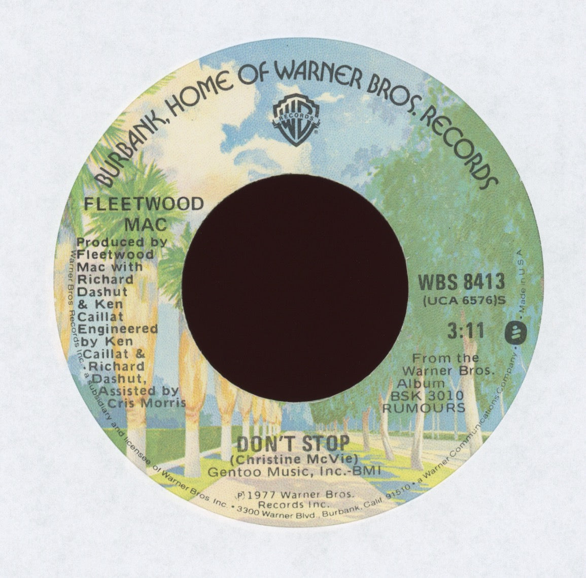 Fleetwood Mac - Don't Stop / Never Going Back Again on WB With Picture Sleeve